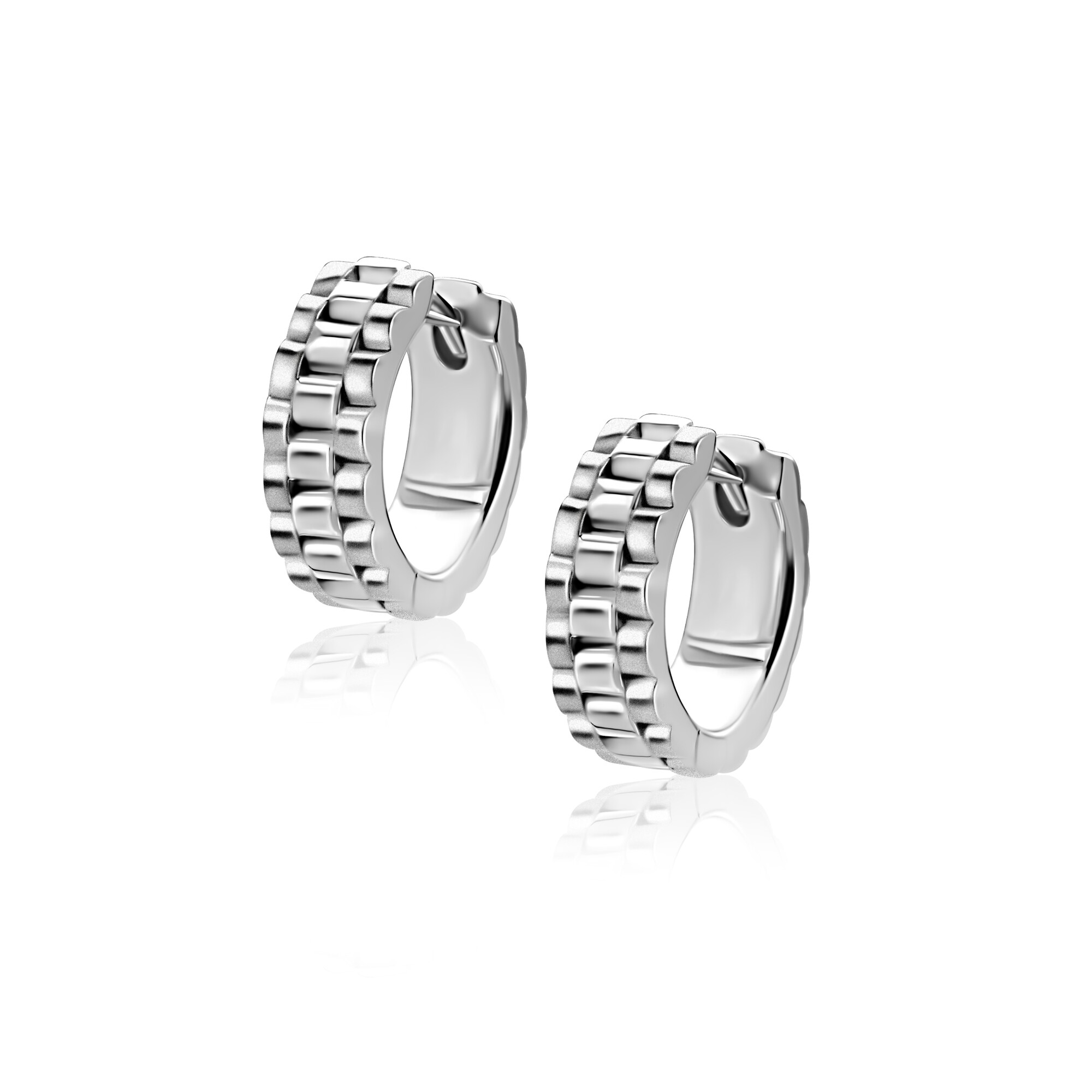 ZINZI zlv. klapcreolen rolex-style poly/satine 15mm