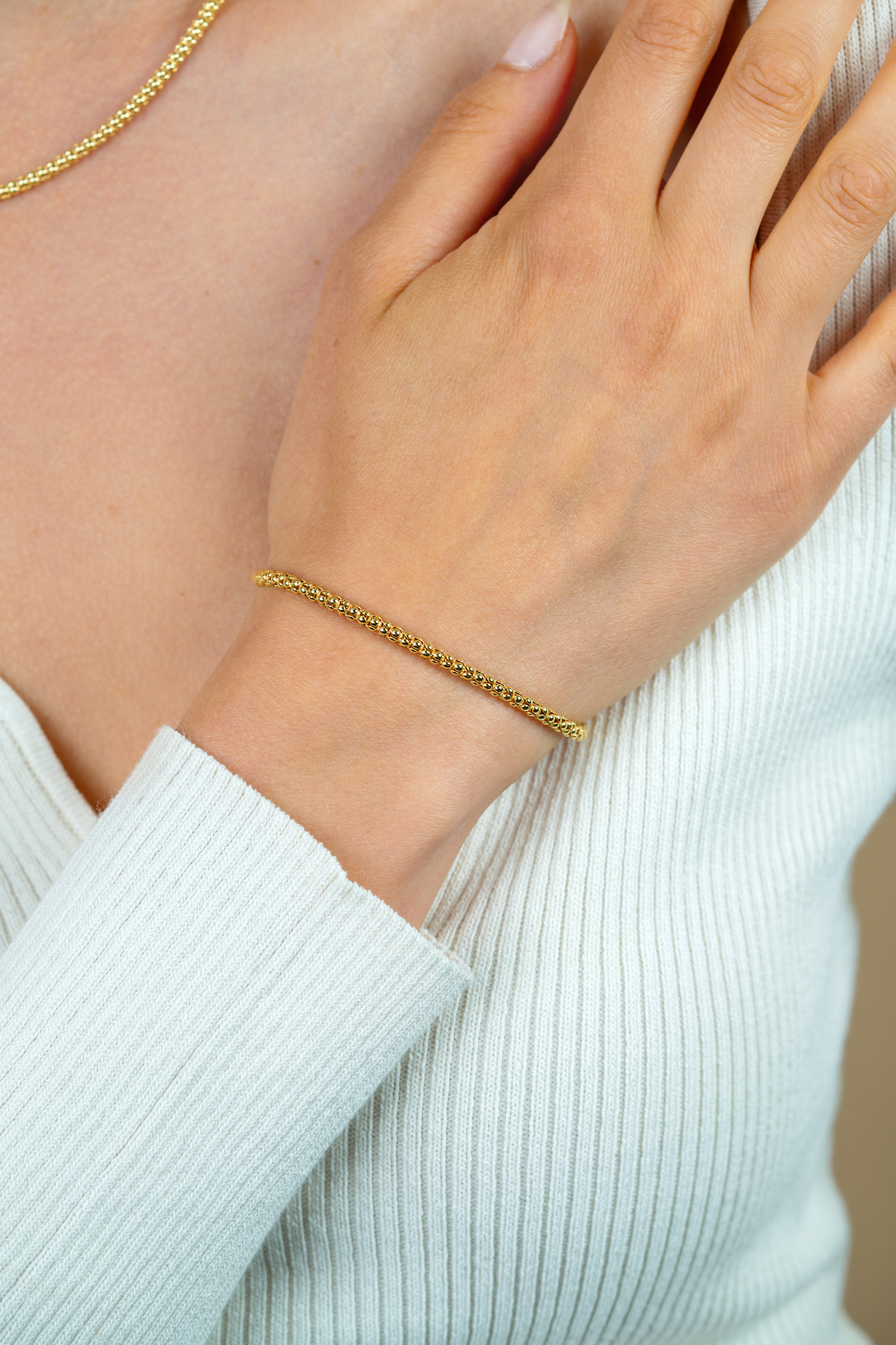 ZINZI silbernes Gliederarmband gelbvergoldet 18,5cm ZIA1288G