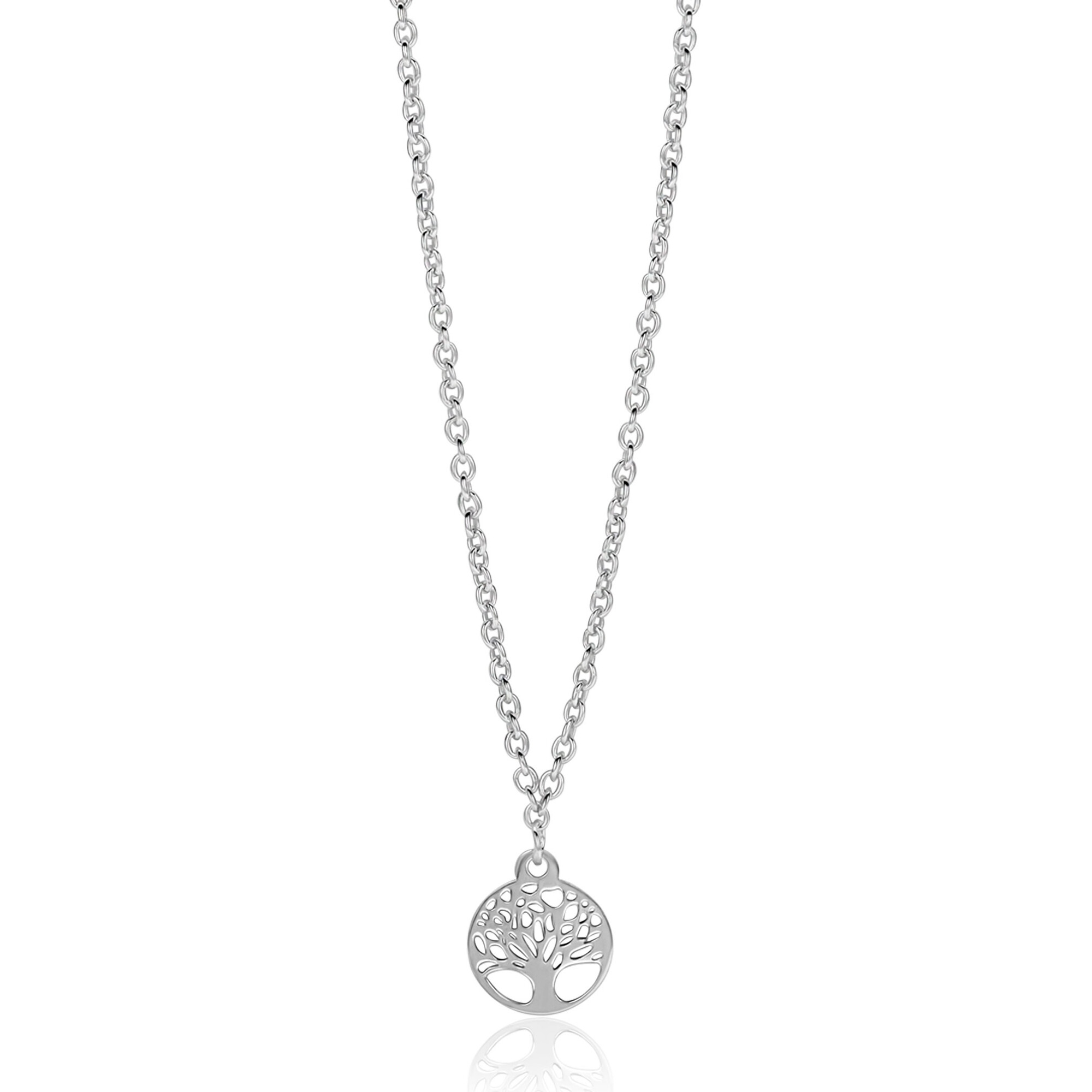 ZINZI zlv. collier met bedel levensboom