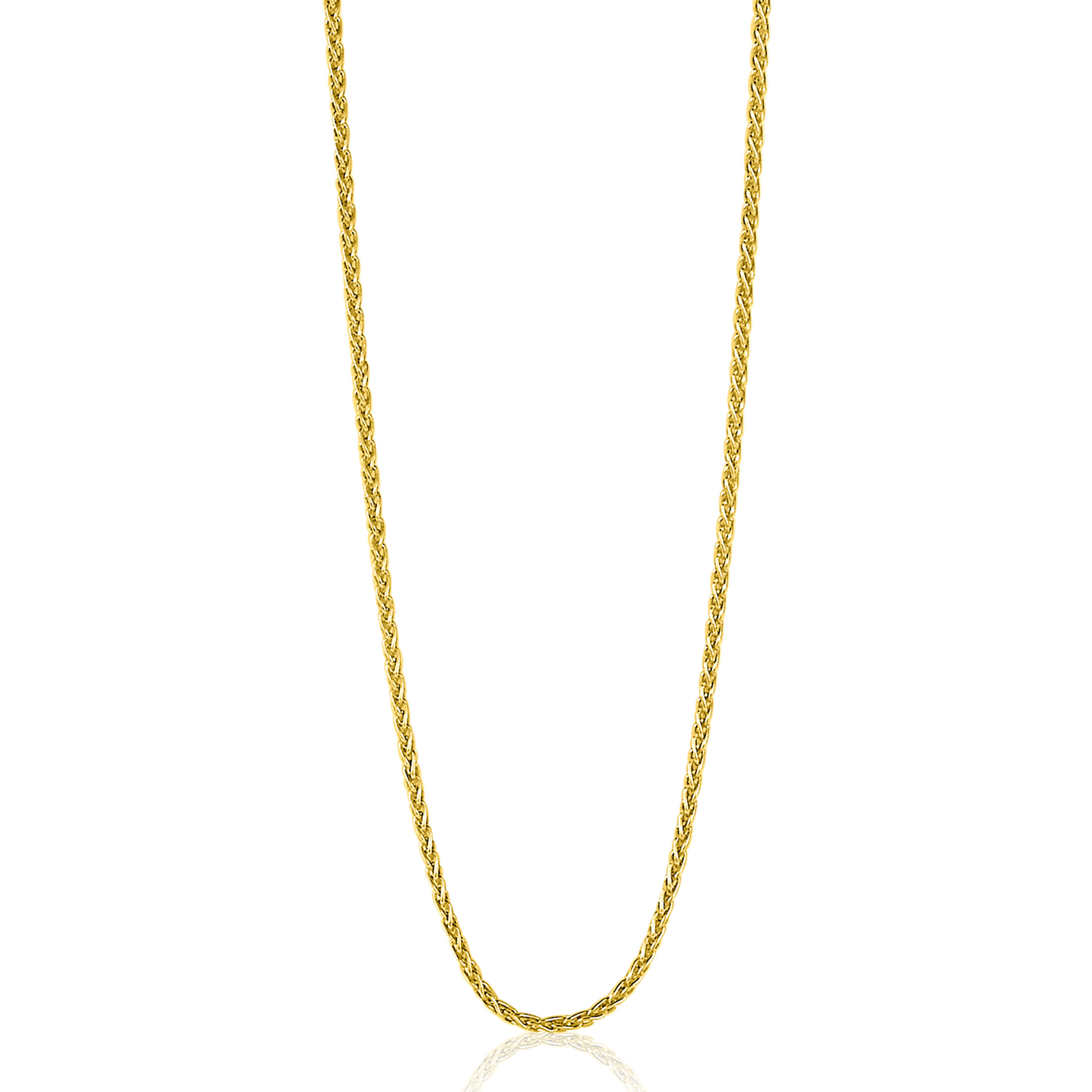 ZINZI zlv. palmier collier 90 cm geel verguld