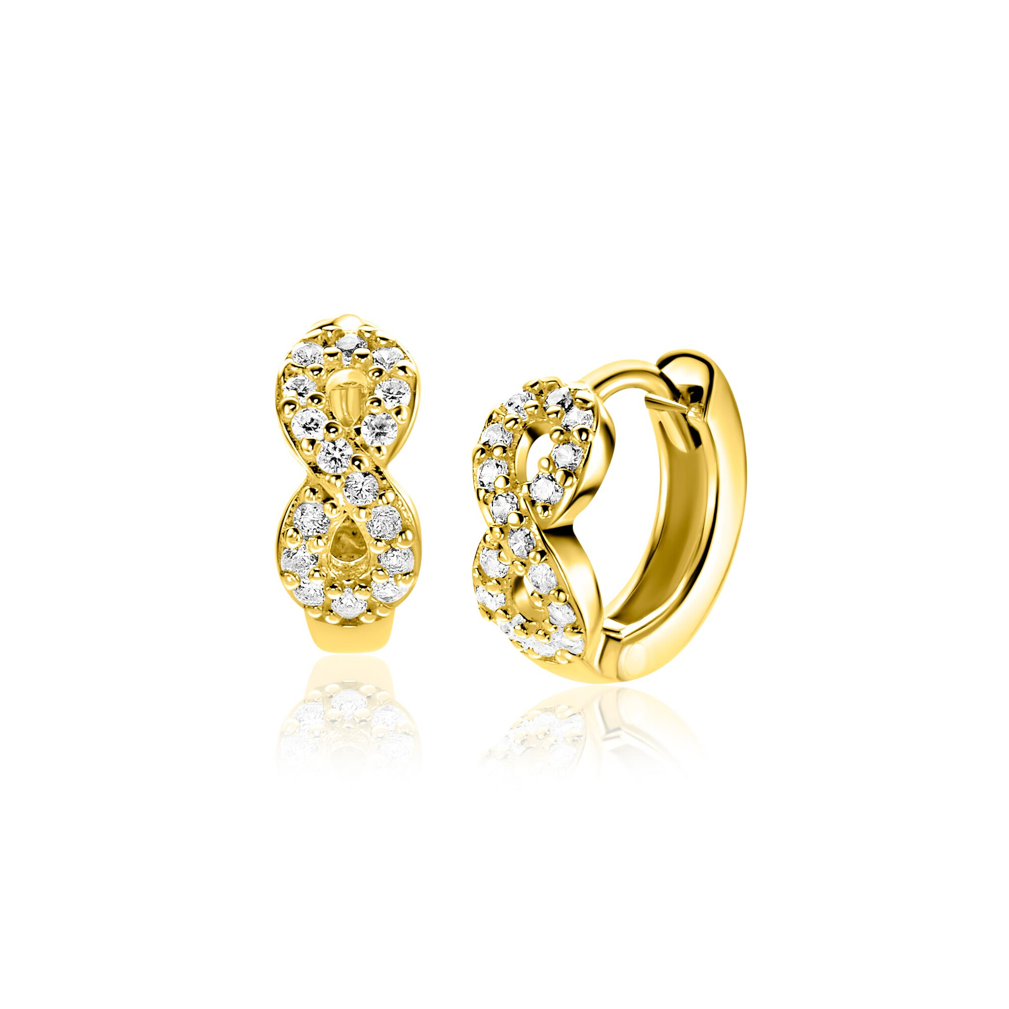 ZINZI zlv. klapcreolen gg.verg.infinity zirc. 12.5x5mm