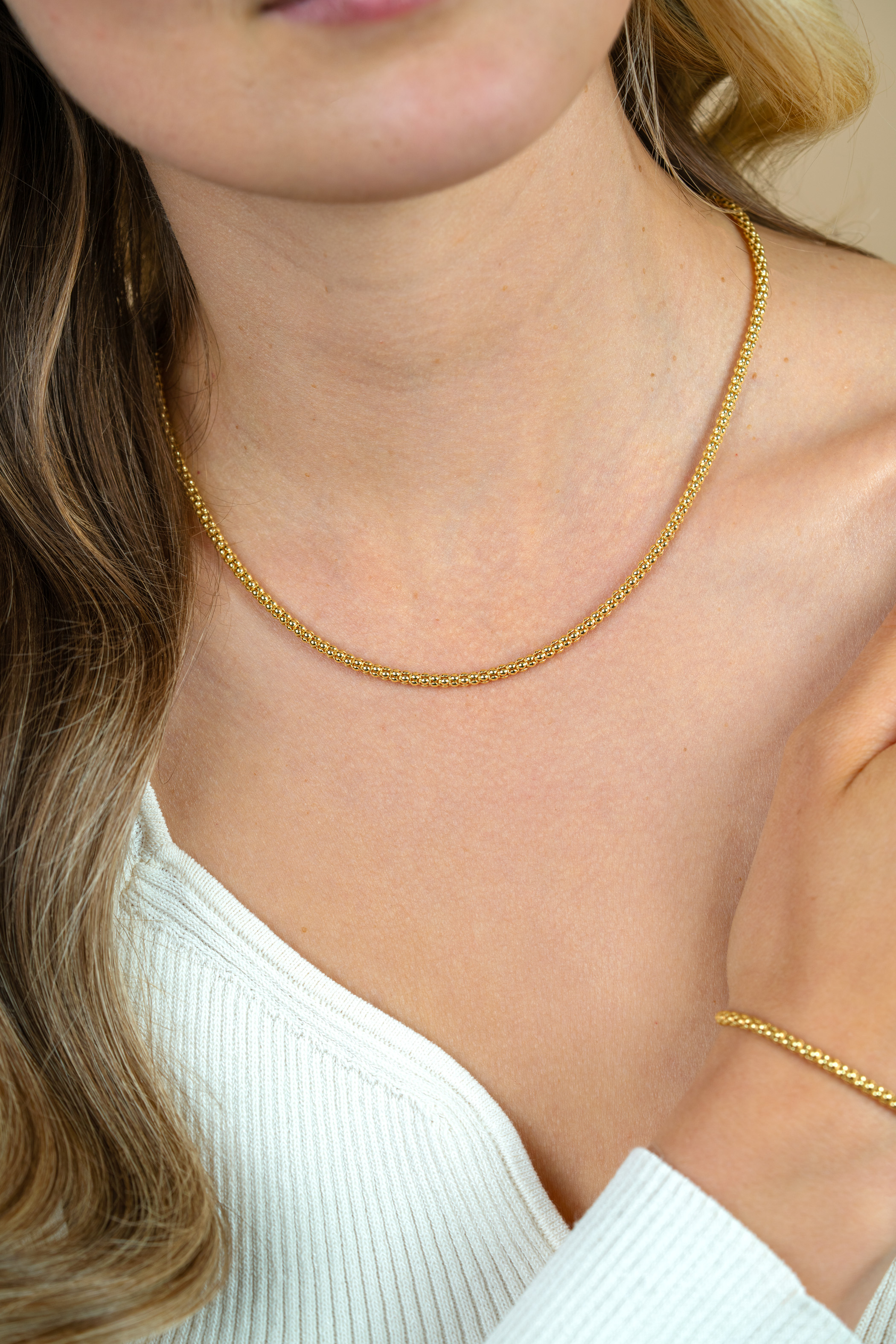 ZINZI Silberkette 14 Karat Gelbgold vergoldet 45 cm ZIC1288G