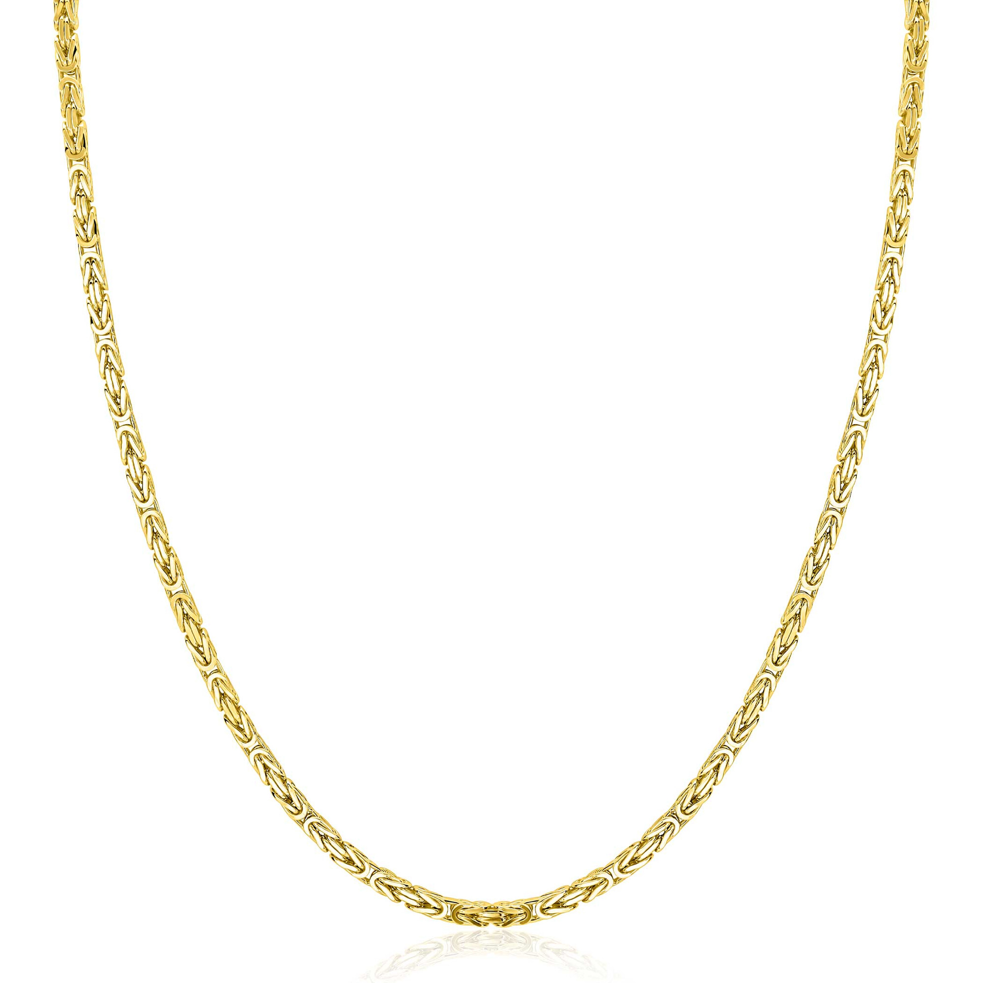 ZINZI zlv. collier gg.verg.koningsschakel mass.2mm