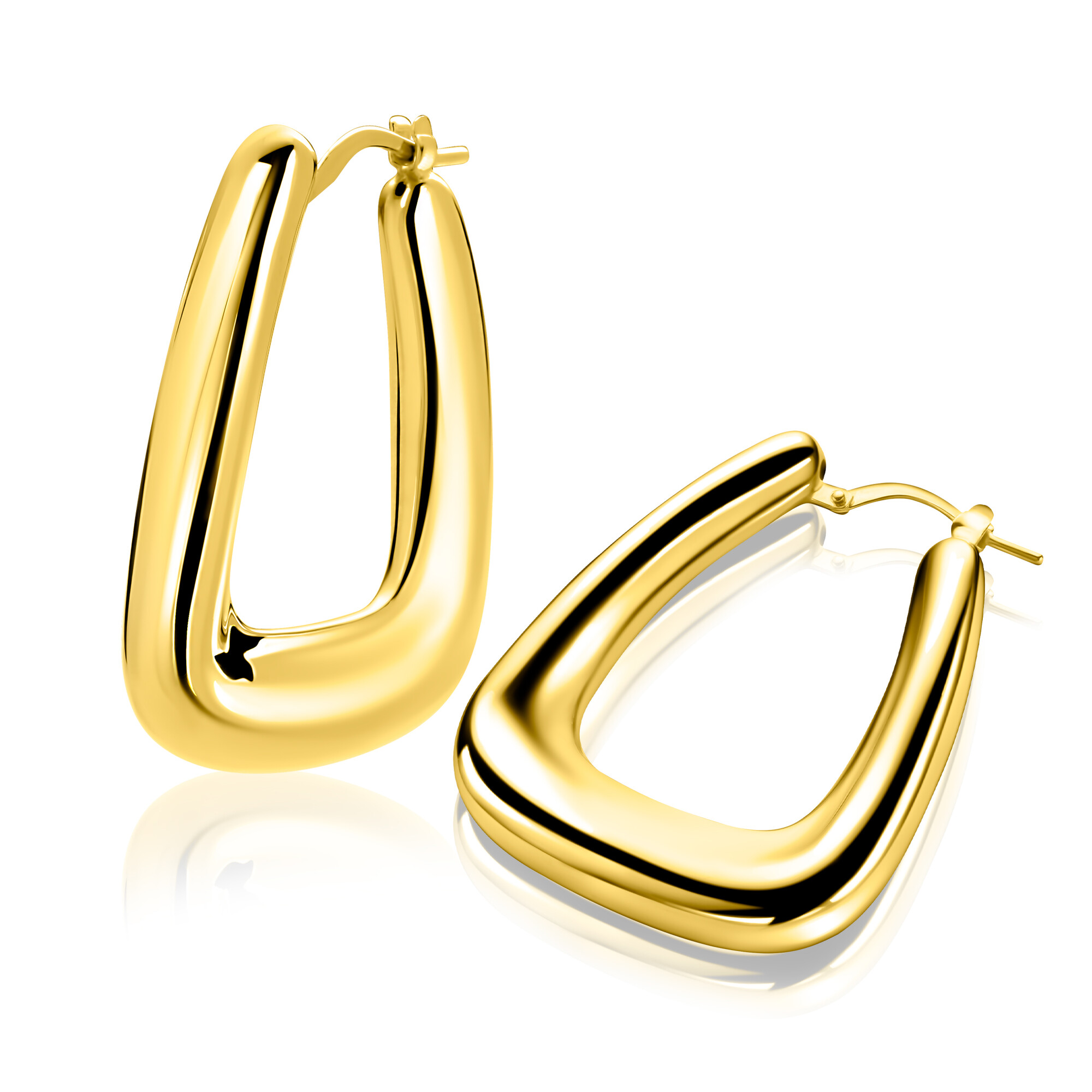 ZINZI * zlv. oorringen gg.verg.afl.rechthoek 33x6mm