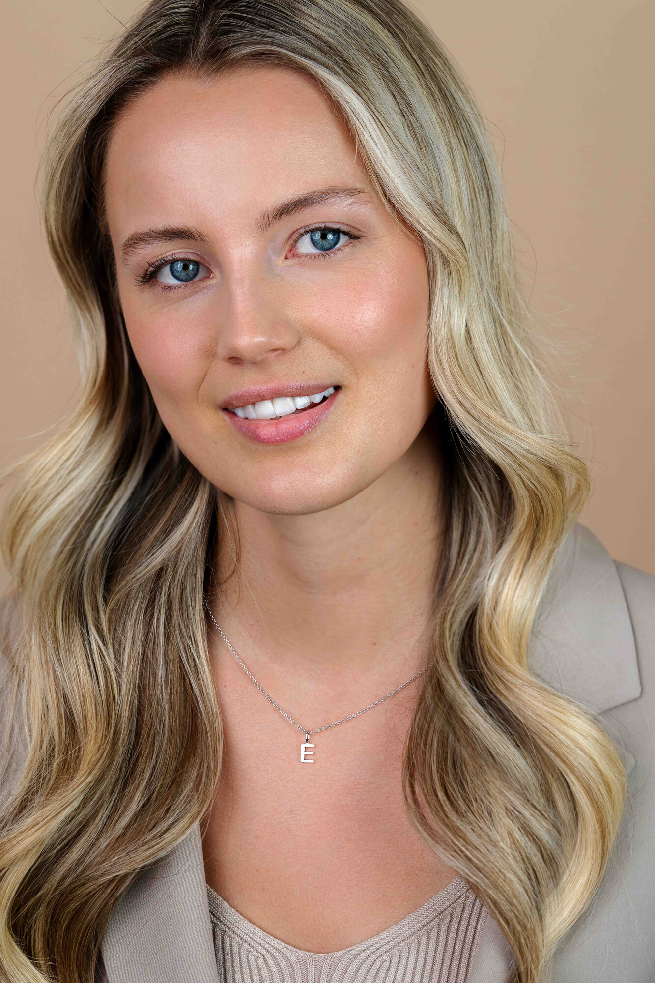 ZINZI silberner Buchstaben Anhänger E ZIH2140E