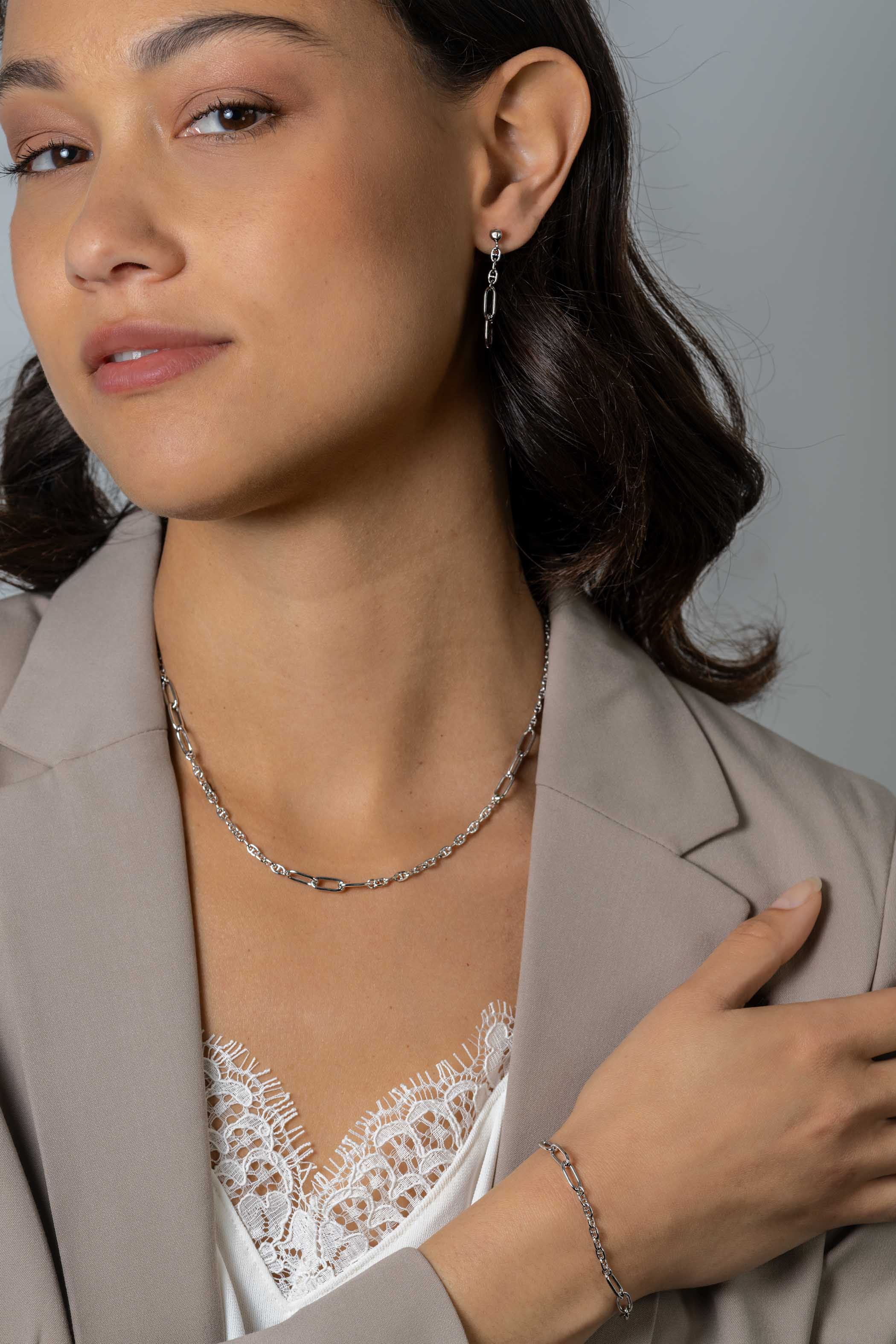 ZINZI zlv.oorstekers lang fant.en paperclip 3.5cm