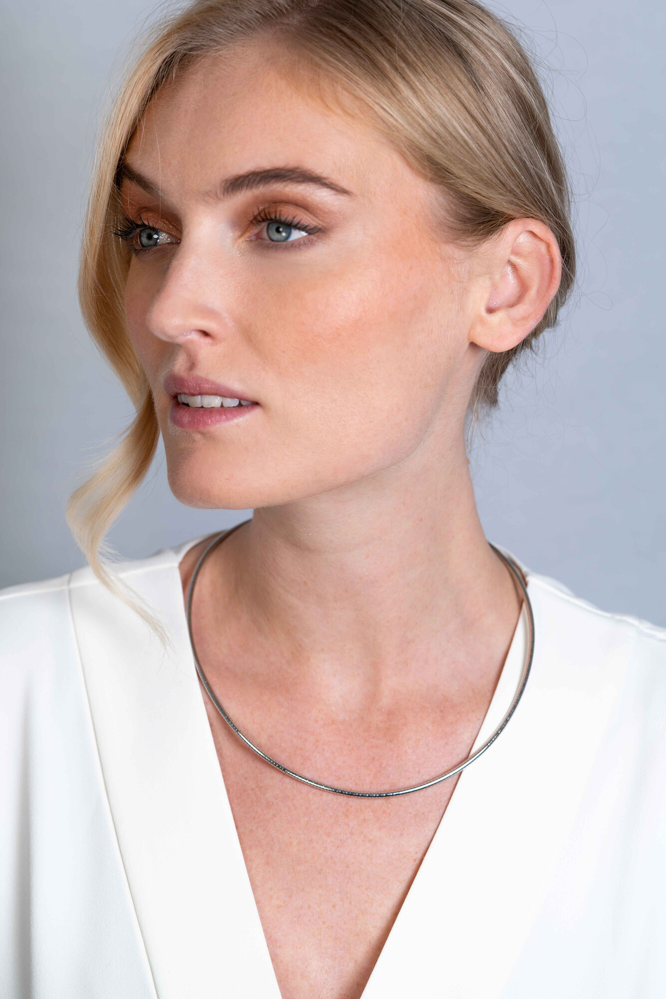 48cm Zinzi silberne omega Halskette 3mm breit ZIOM3-48