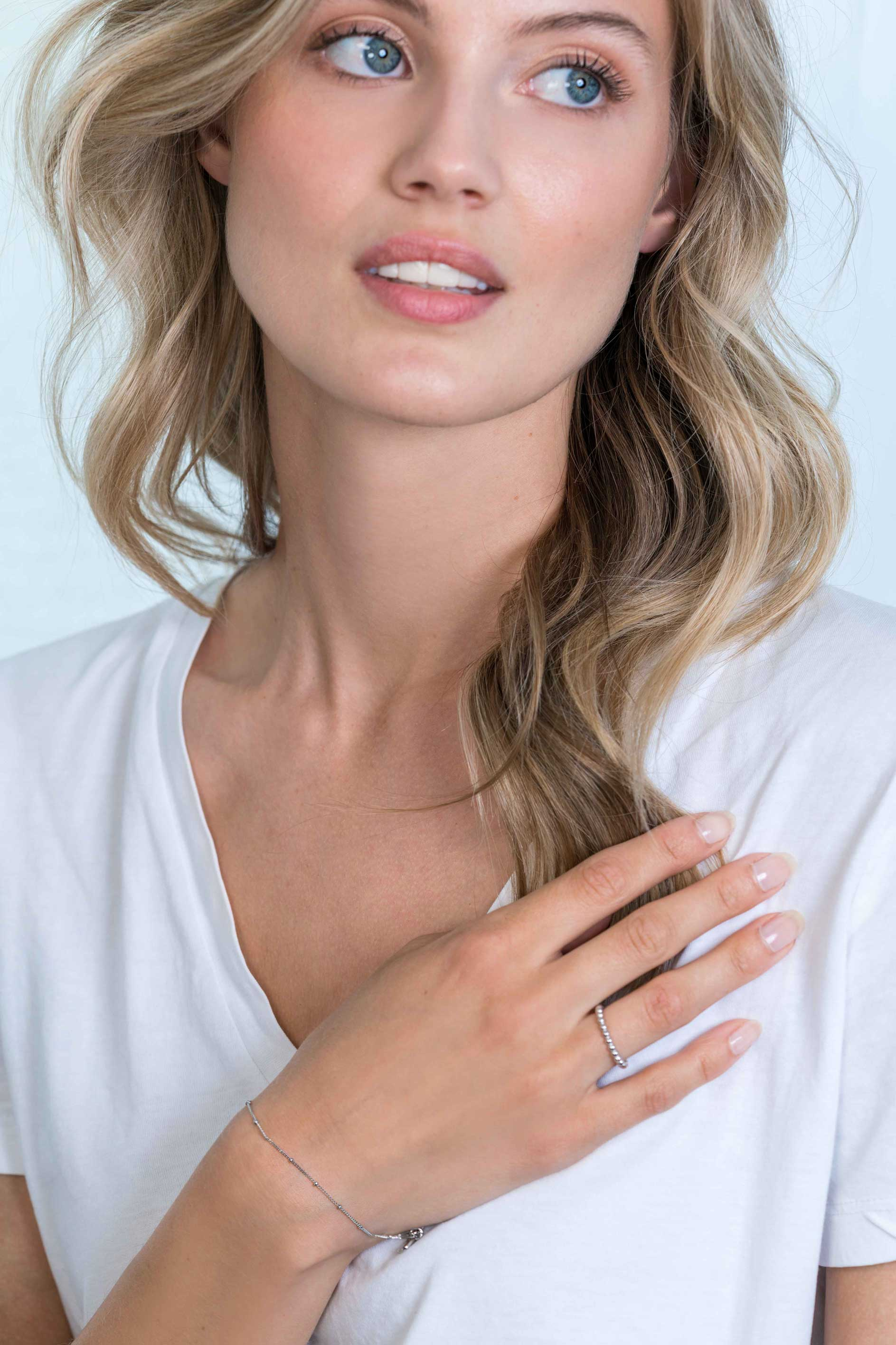 ZINZI silbernes Gourmet Armband mit Kugel 17-20cm ZIA2181