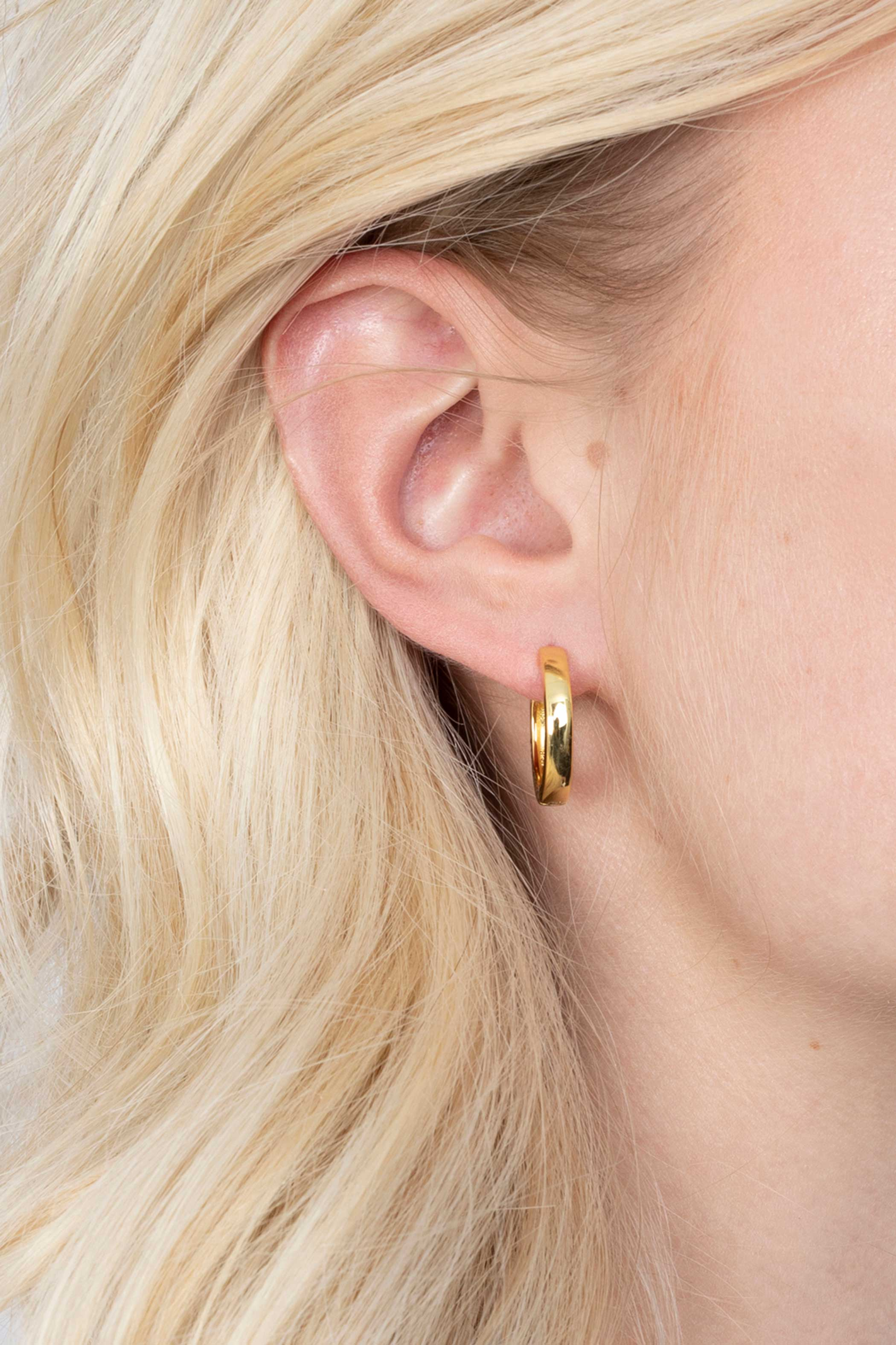 ZINZI silberne Ohrringe gelbvergoldet 20x3mm ZIO190G