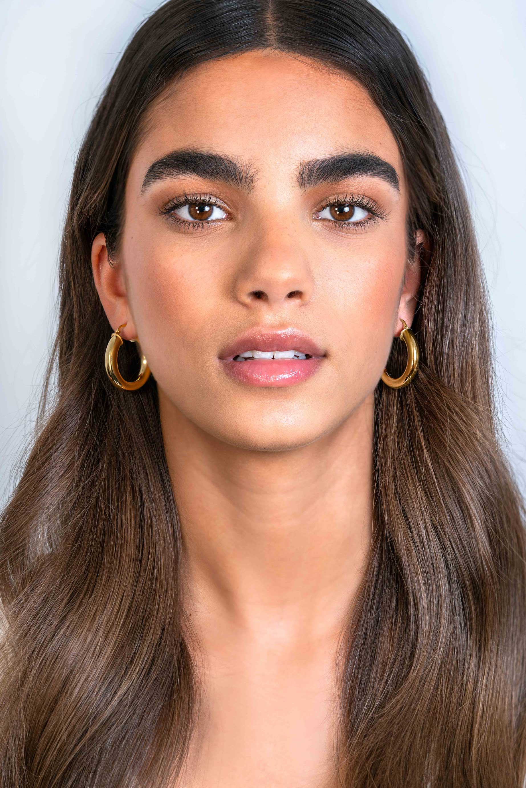 ZINZI zlv. oorringen geel verguld glad 30x6mm