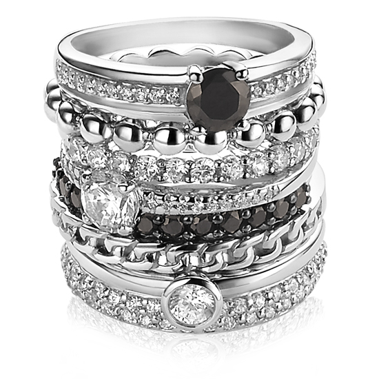 ZINZI silberner Ring weiß ZIR1081