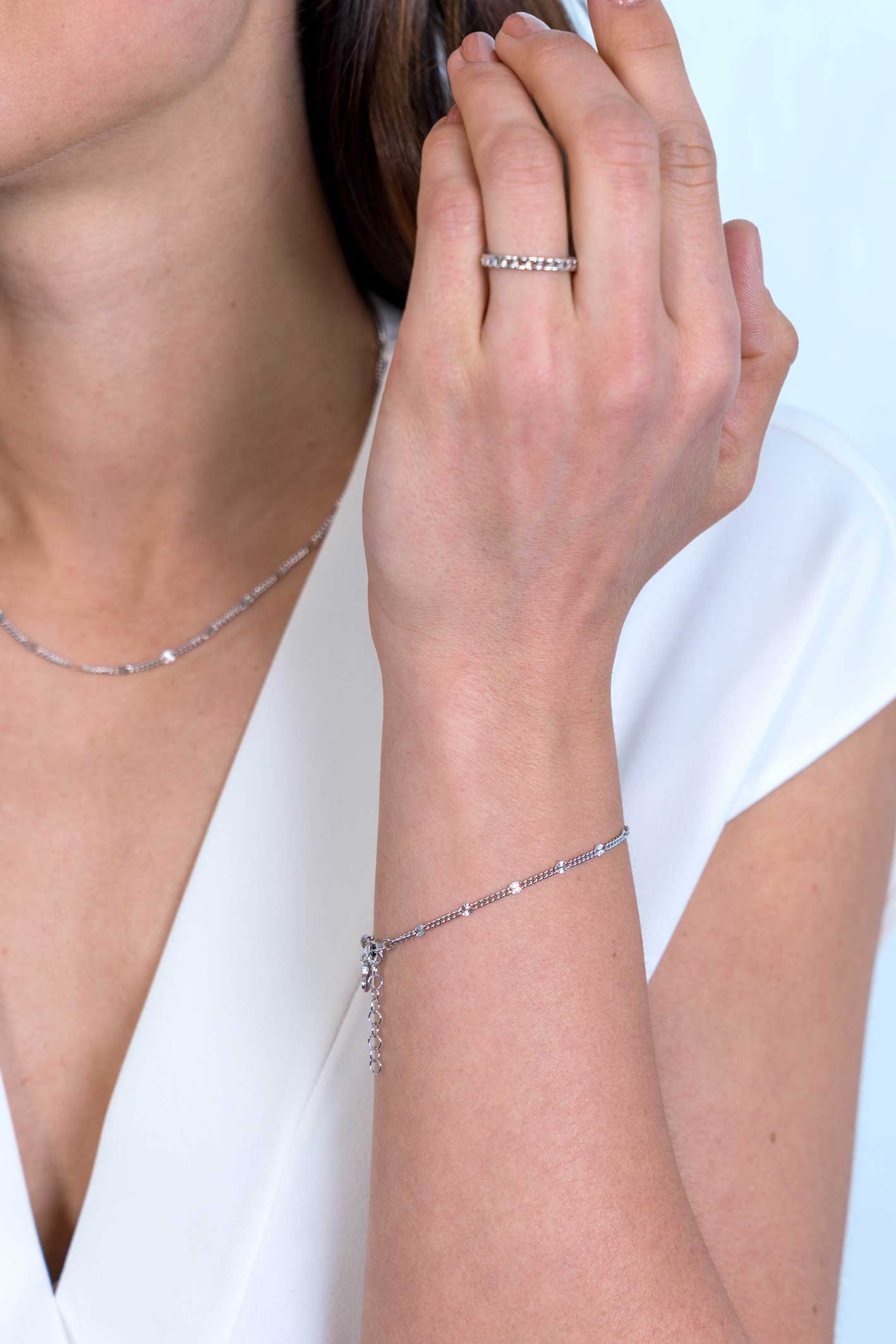 ZINZI silbernes Gourmet Fantasie Armband 2,7mm breit 17-20cm ZIA2157