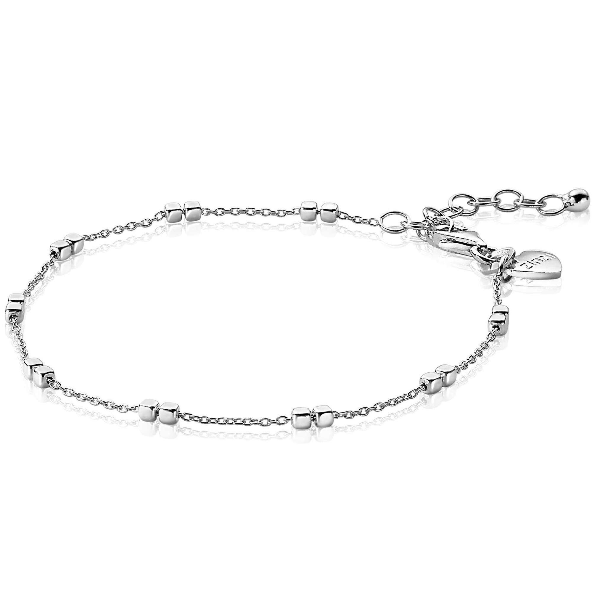 ZINZI silbernes Armband quadratische Würfel 17-20cm ZIA2218