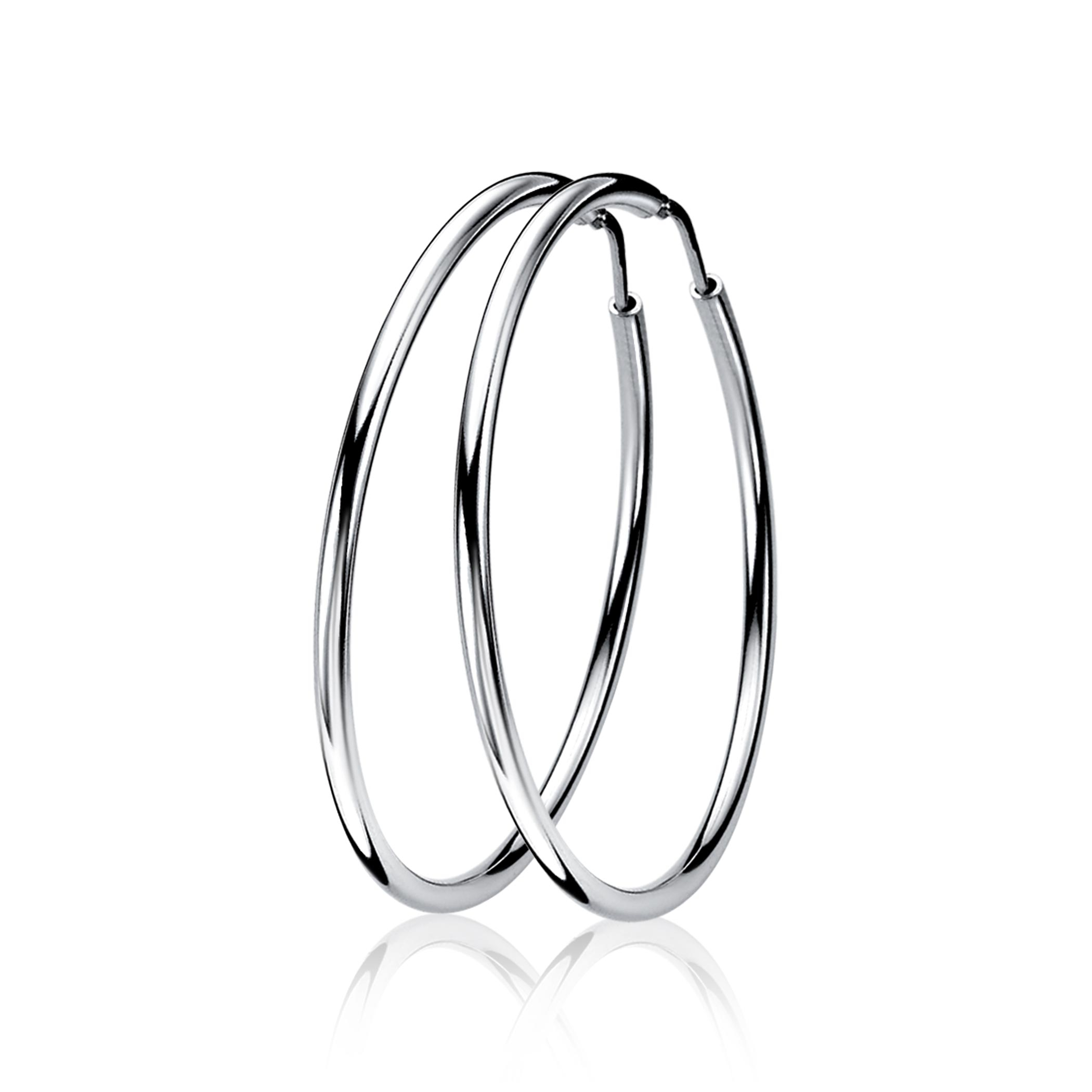 ZINZI silberne Kreolen 35 x 2mm glatt ZIO435