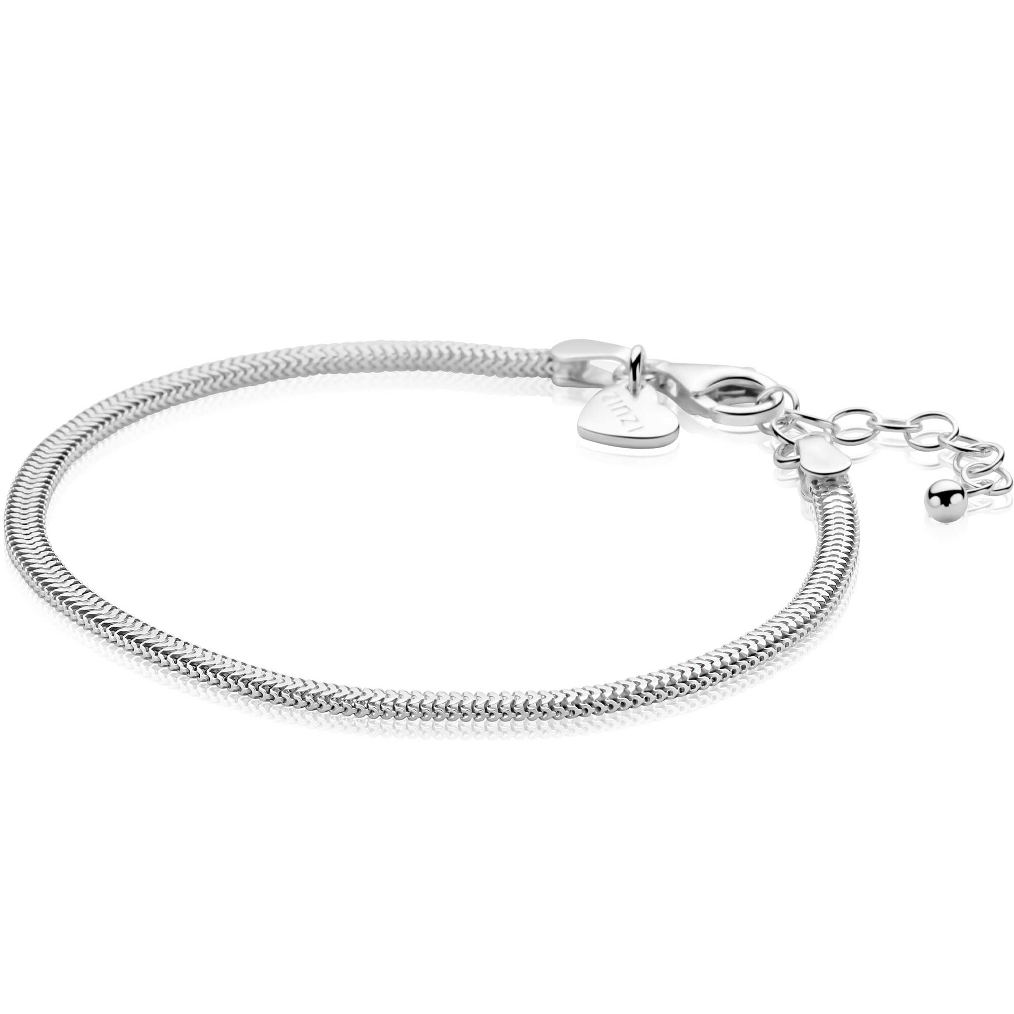 ZINZI zlv. armband platte slang