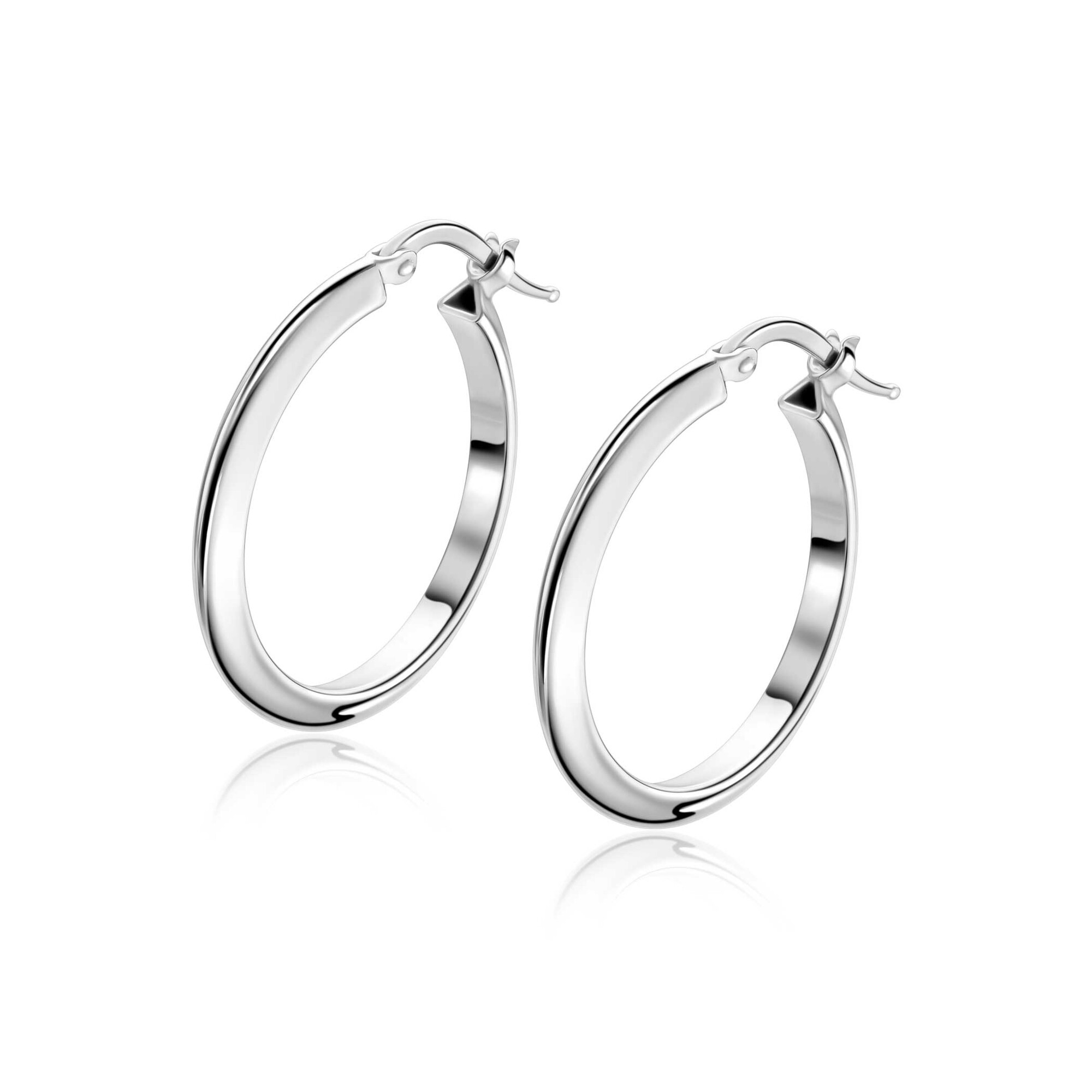 ZINZI zlv. oorringen rond driehoek buis