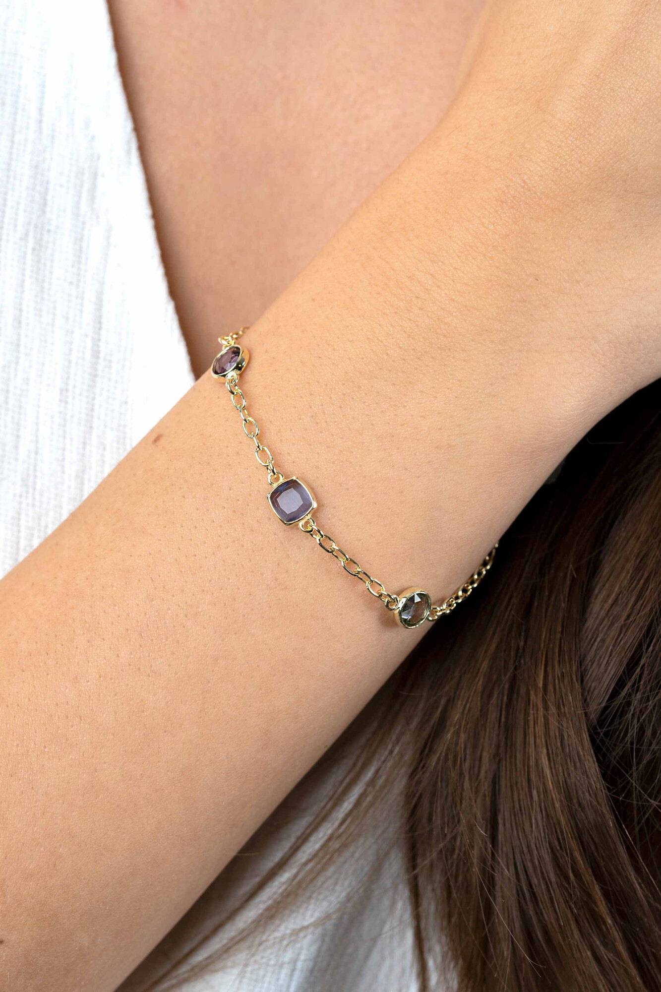 ZINZI zlv. armband gg.verg.paars/lila/blauw