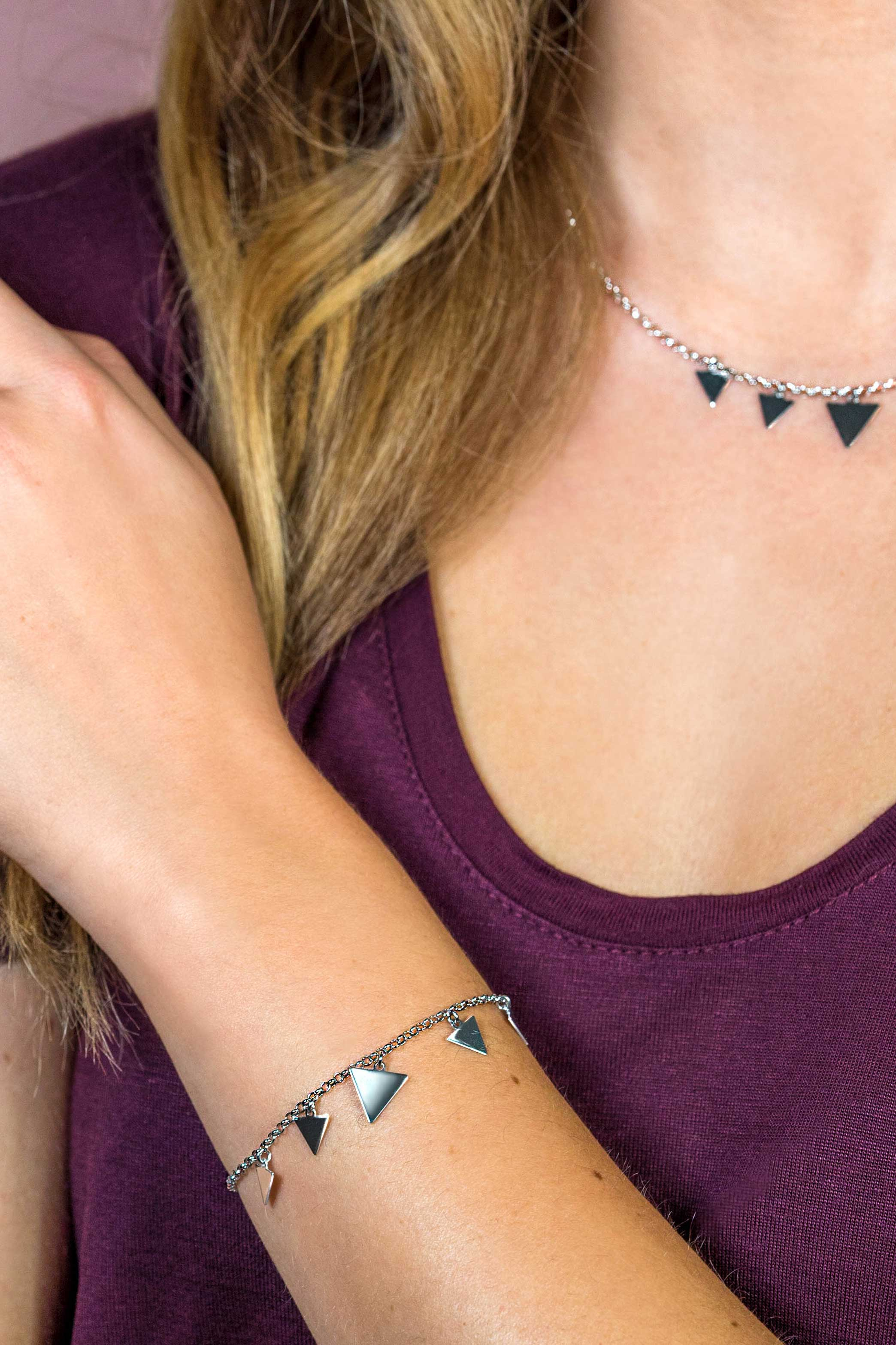 ZINZI silberne Kette 45cm Dreieck ZIC1555