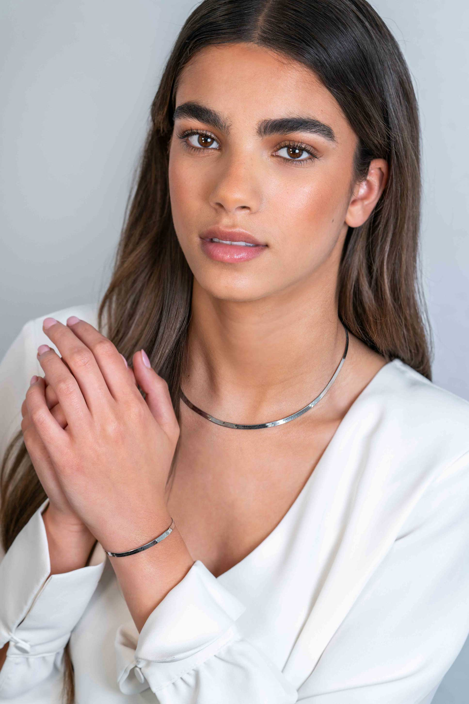 ZINZI zlv. armband plat slang poli 3.5mm