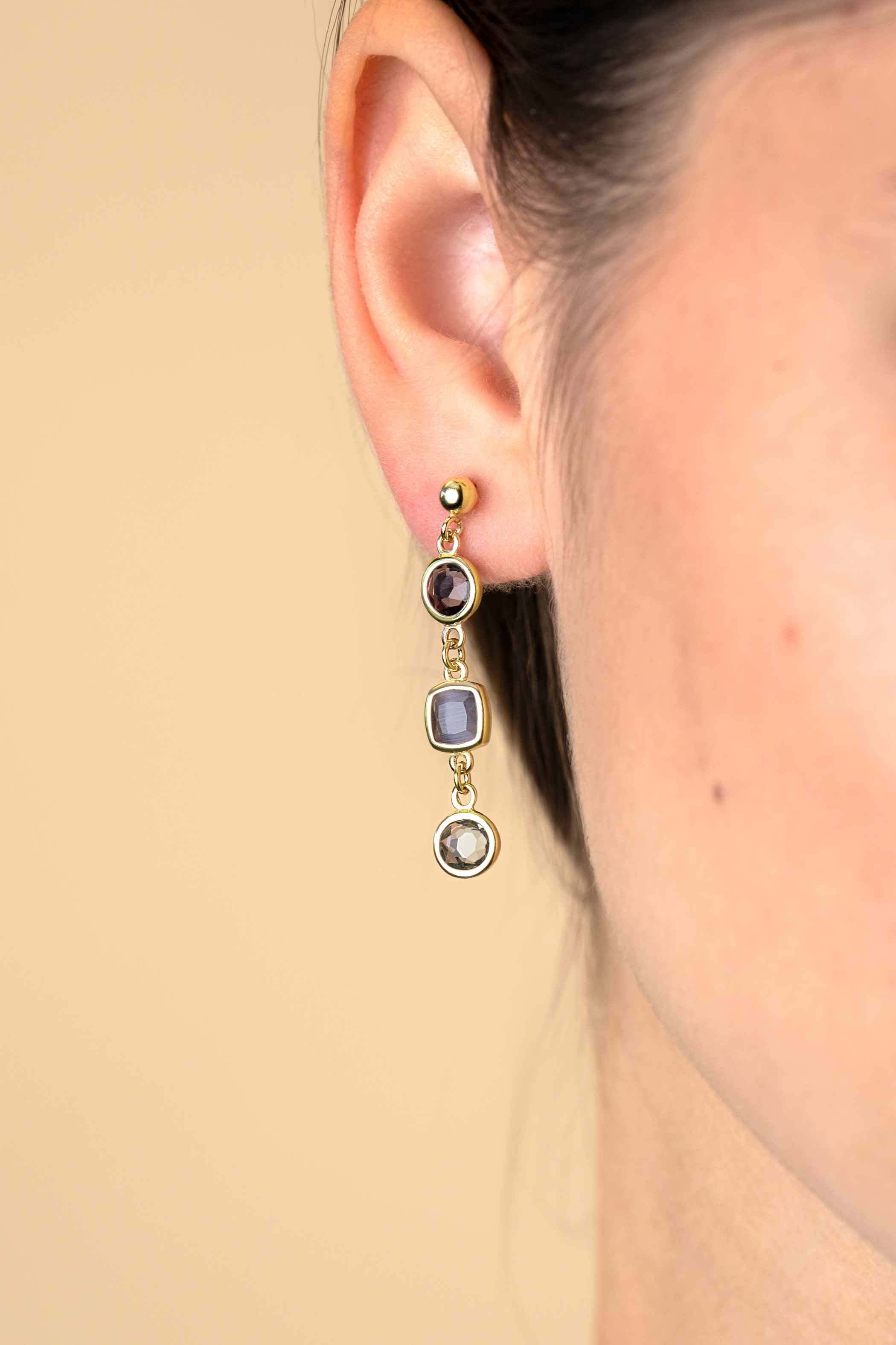 ZINZI zlv. oorstekers gg.verg. paars/lila/blauw