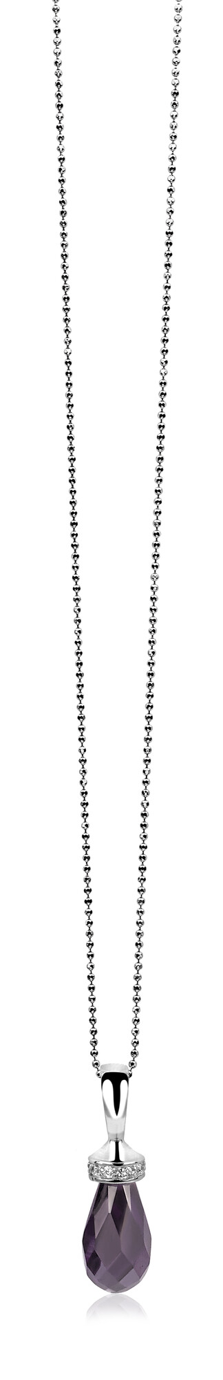 Zinzi silberner Pendelanhänger violett ZIH1002P