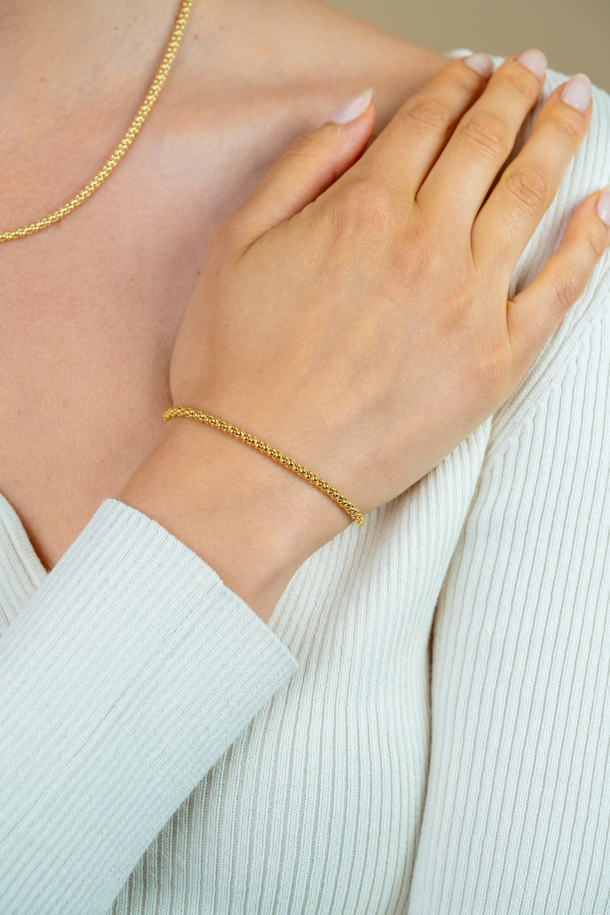 ZINZI silbernes Gliederarmband gelbvergoldet 18,5cm ZIA1288G