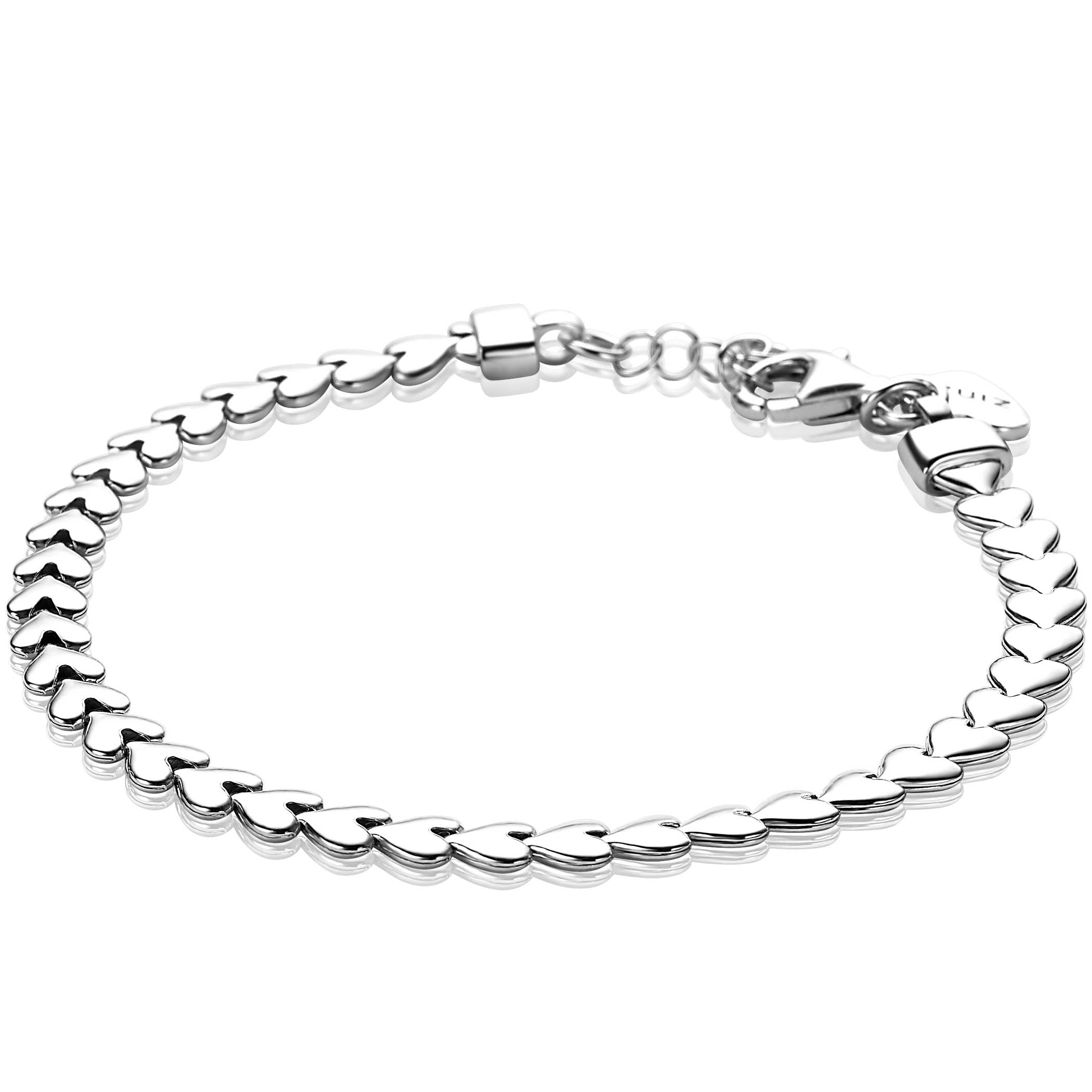 ZINZI silbernes Armband Herzen 4,5mm breit ZIA1798
