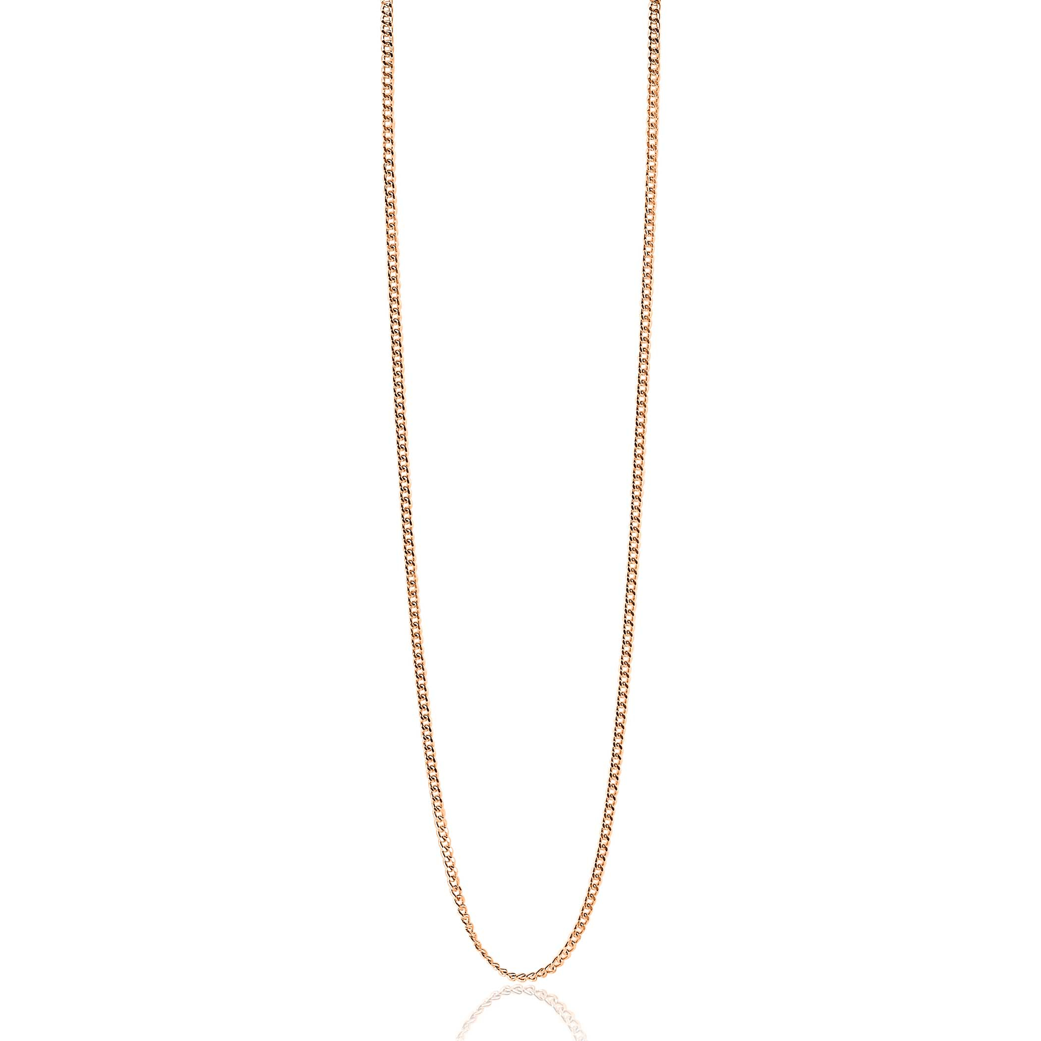 ZINZI zlv. gourmet collier 80 cm rosé verguld