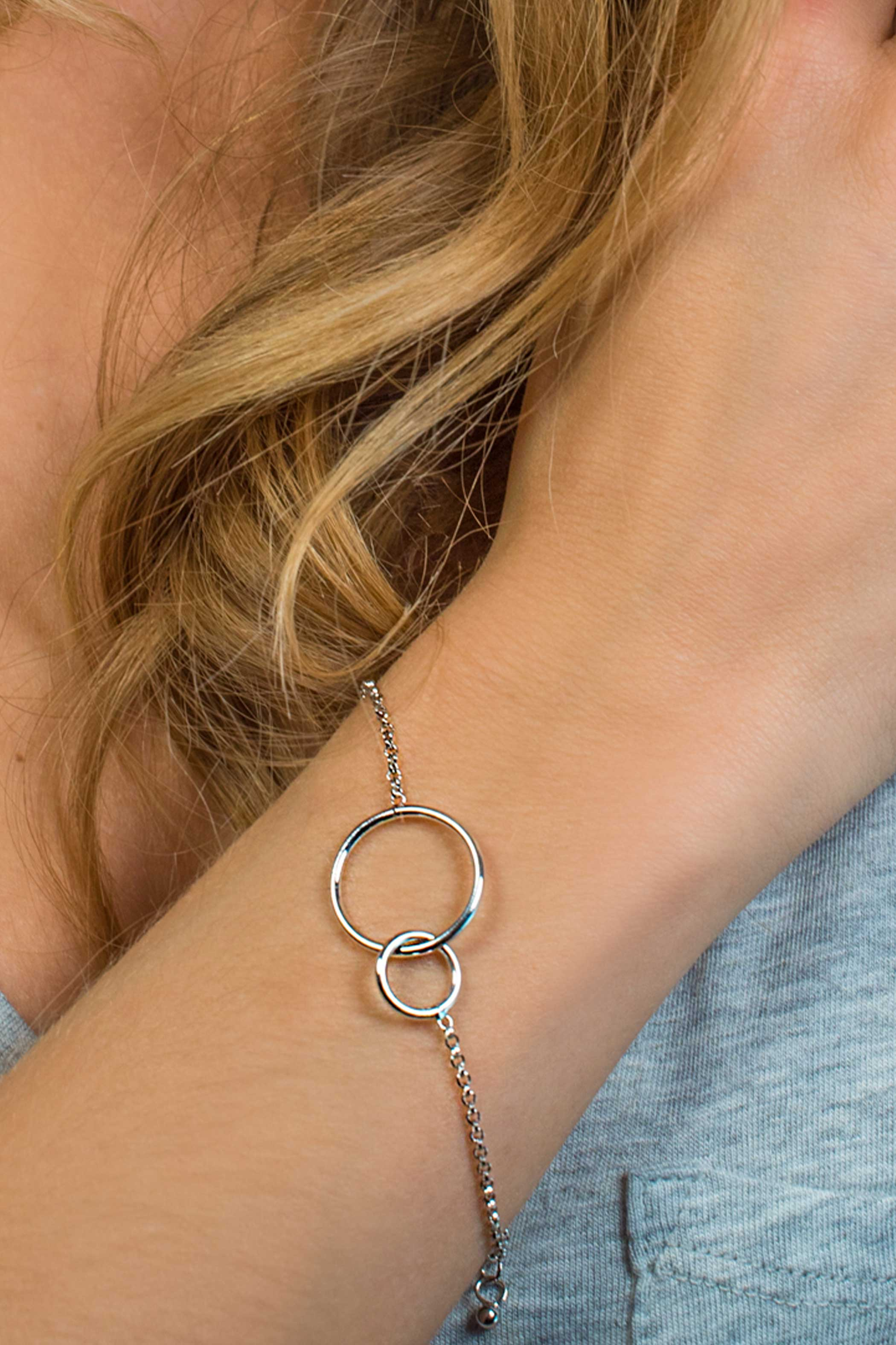 Zinzi silbernes Armband runde Formen16-19cm ZIA1278