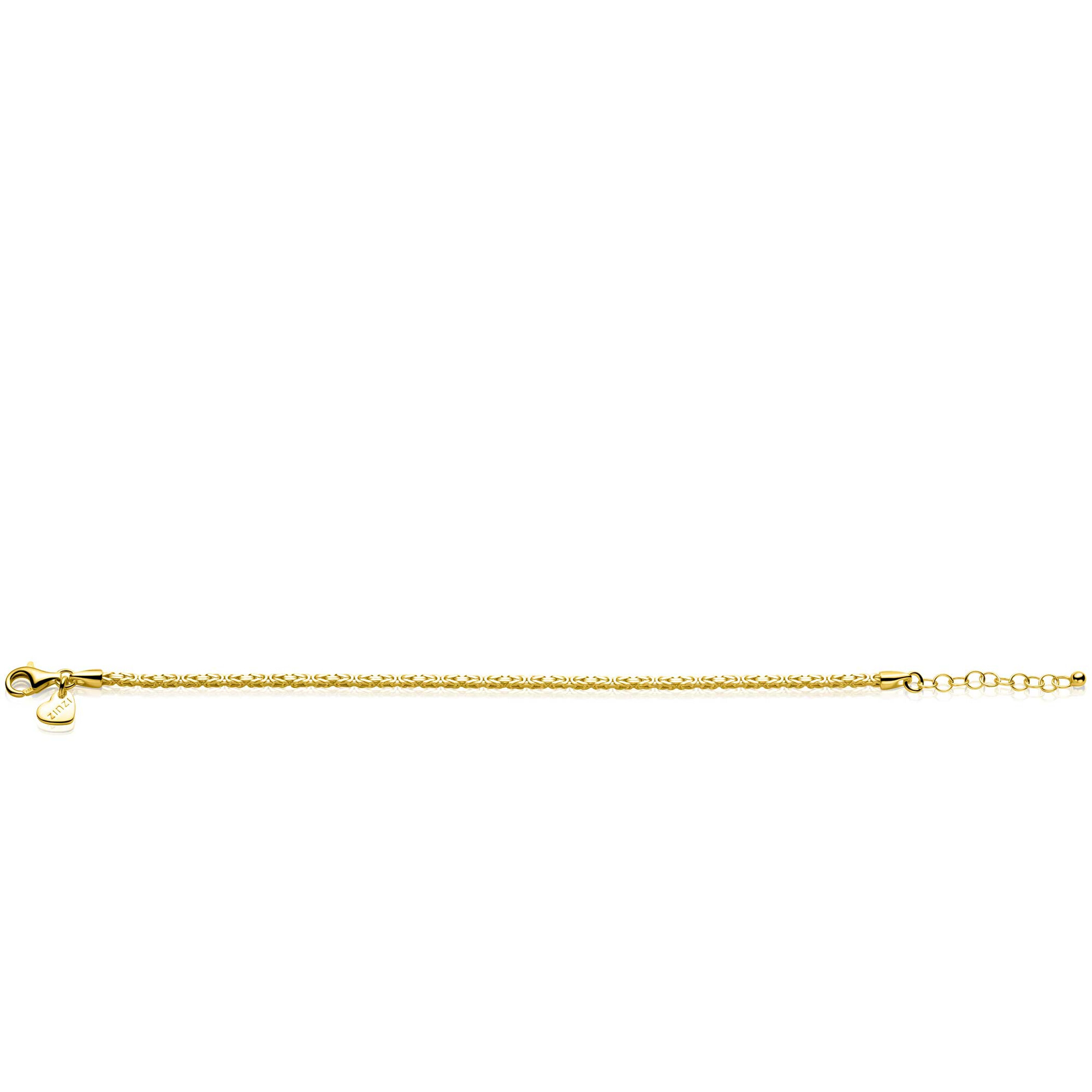 ZINZI zlv.armband gg.verg.koningsschakel mass.2mm