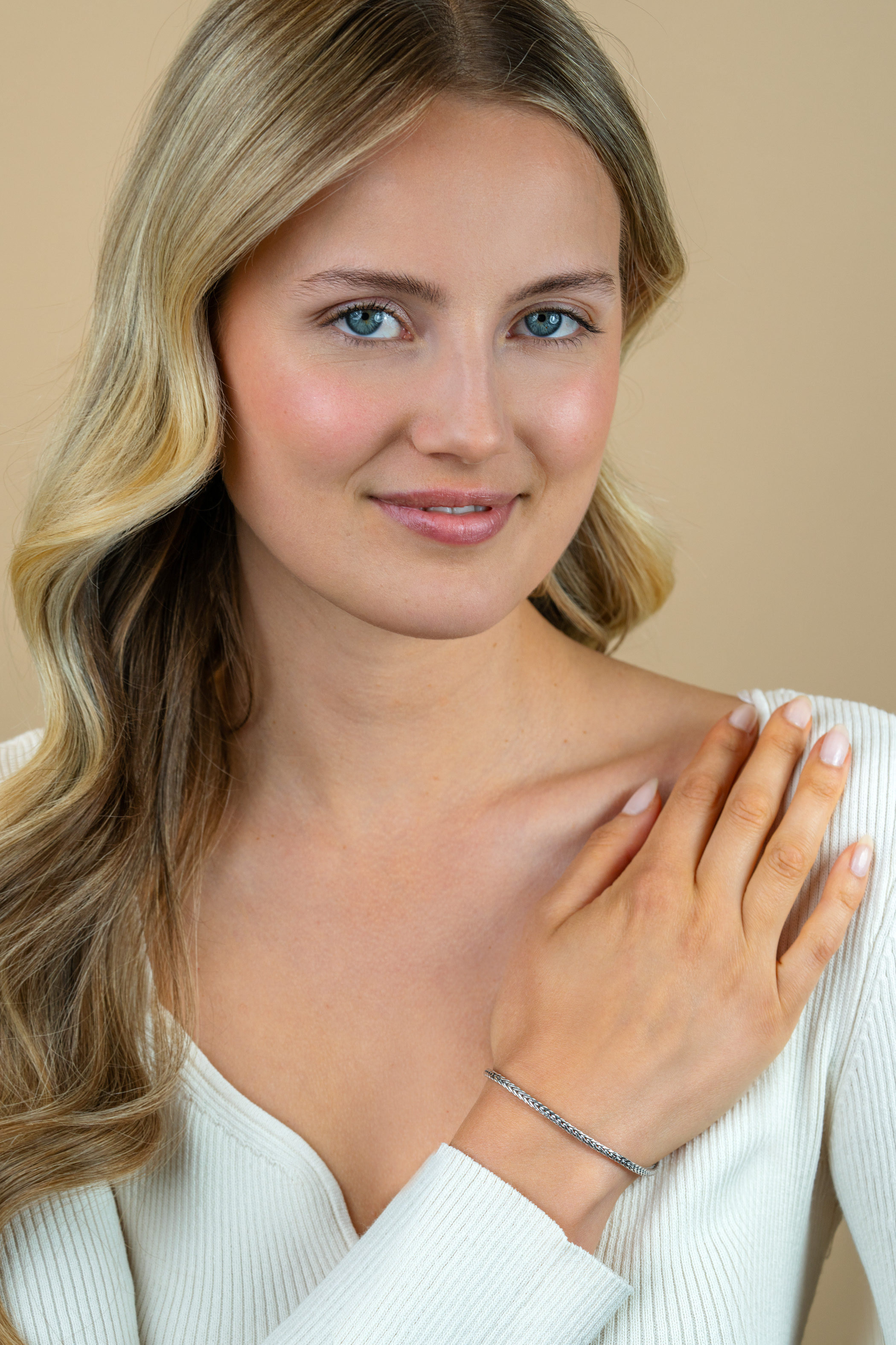 ZINZI silbernes Gliederarmband vossenstaart 3mm breit 19cm ZIA1287