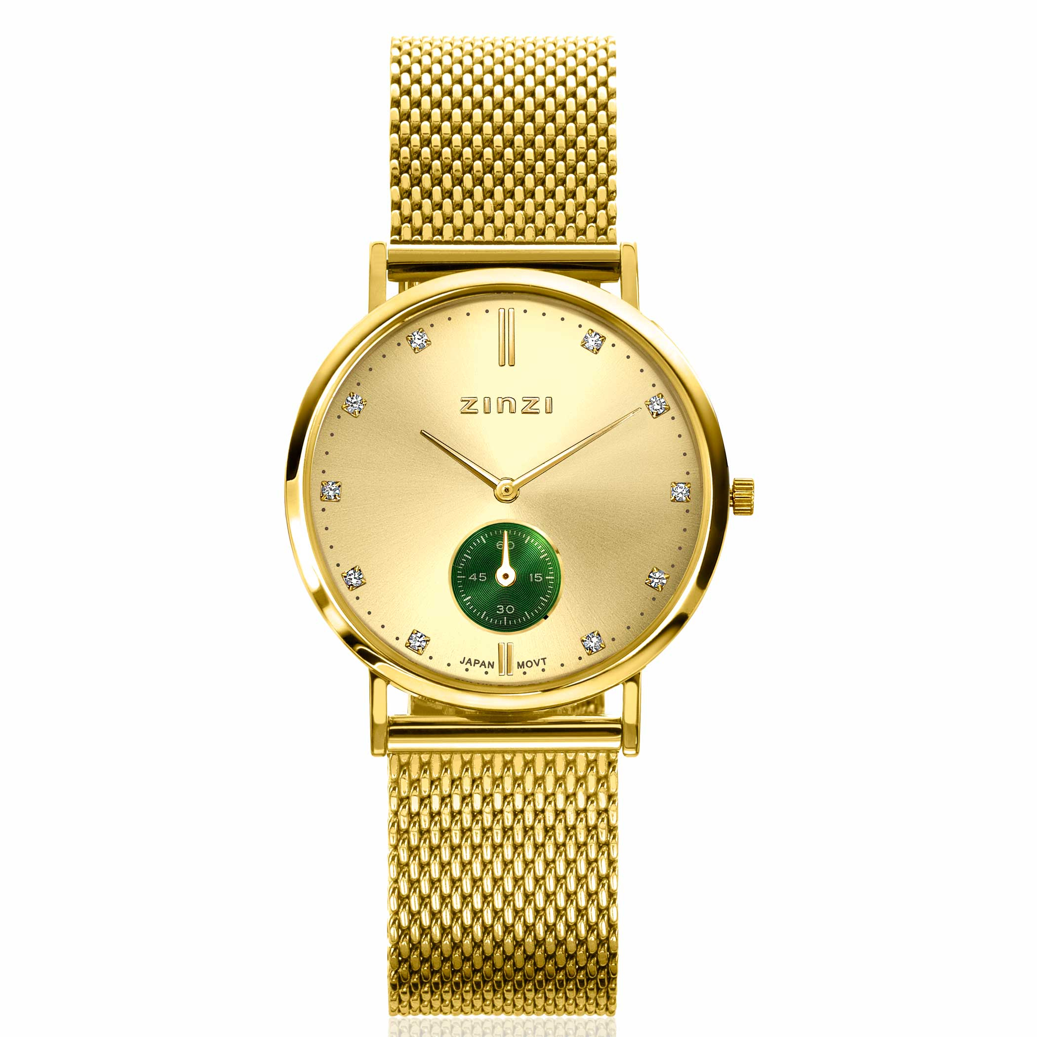 Zinzi Glam horloge gg.plt/groene chrono/gg.mesh
