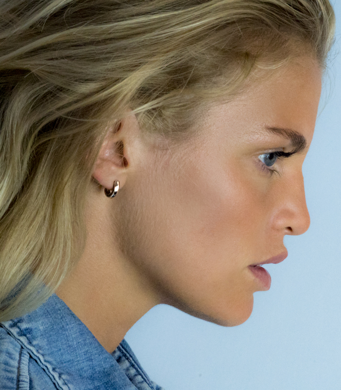 Zinzi silberne Kreolen 12 x 3mm ZIO187