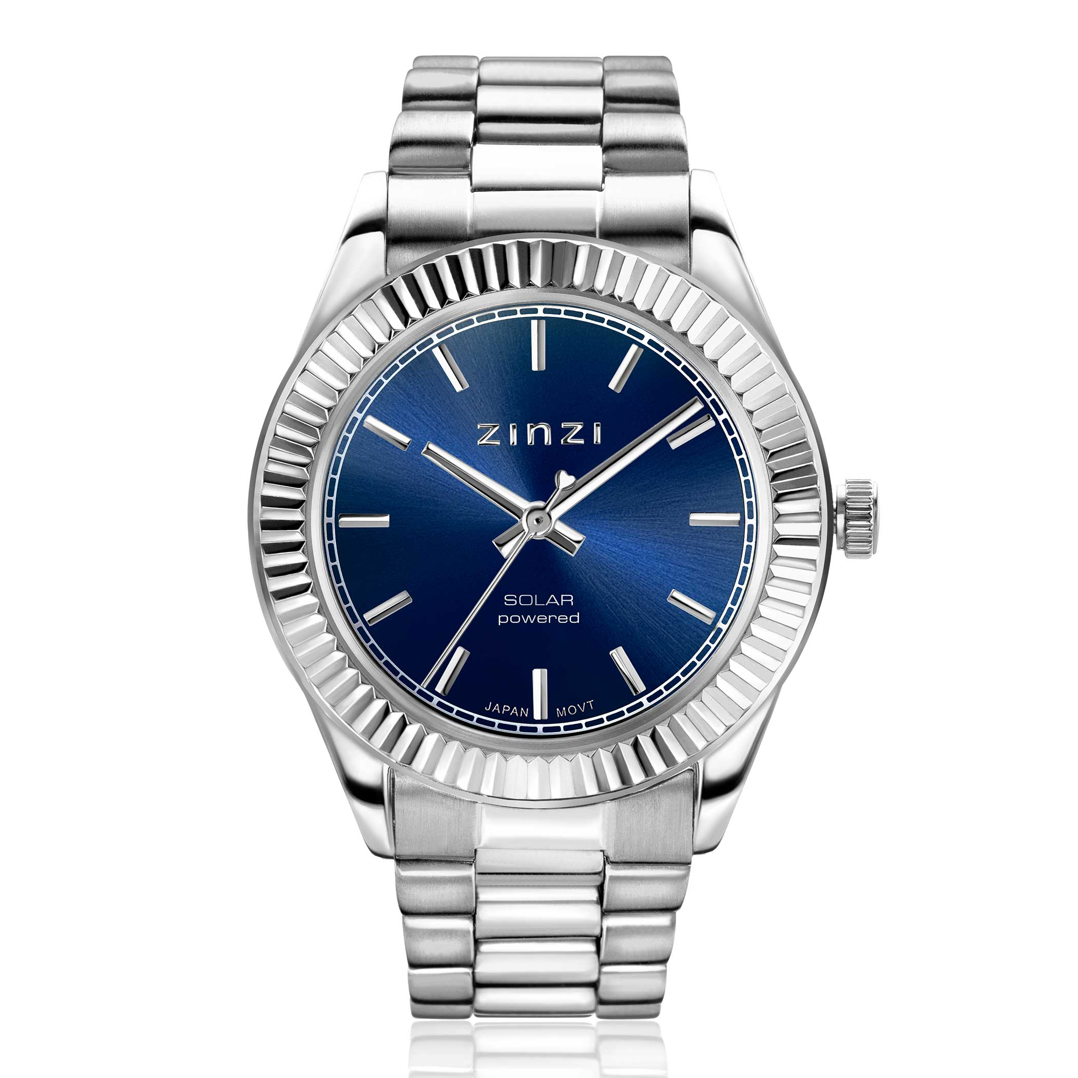 Zinzi horloge Solaris blauwe w.pl. st bnd 35mm
