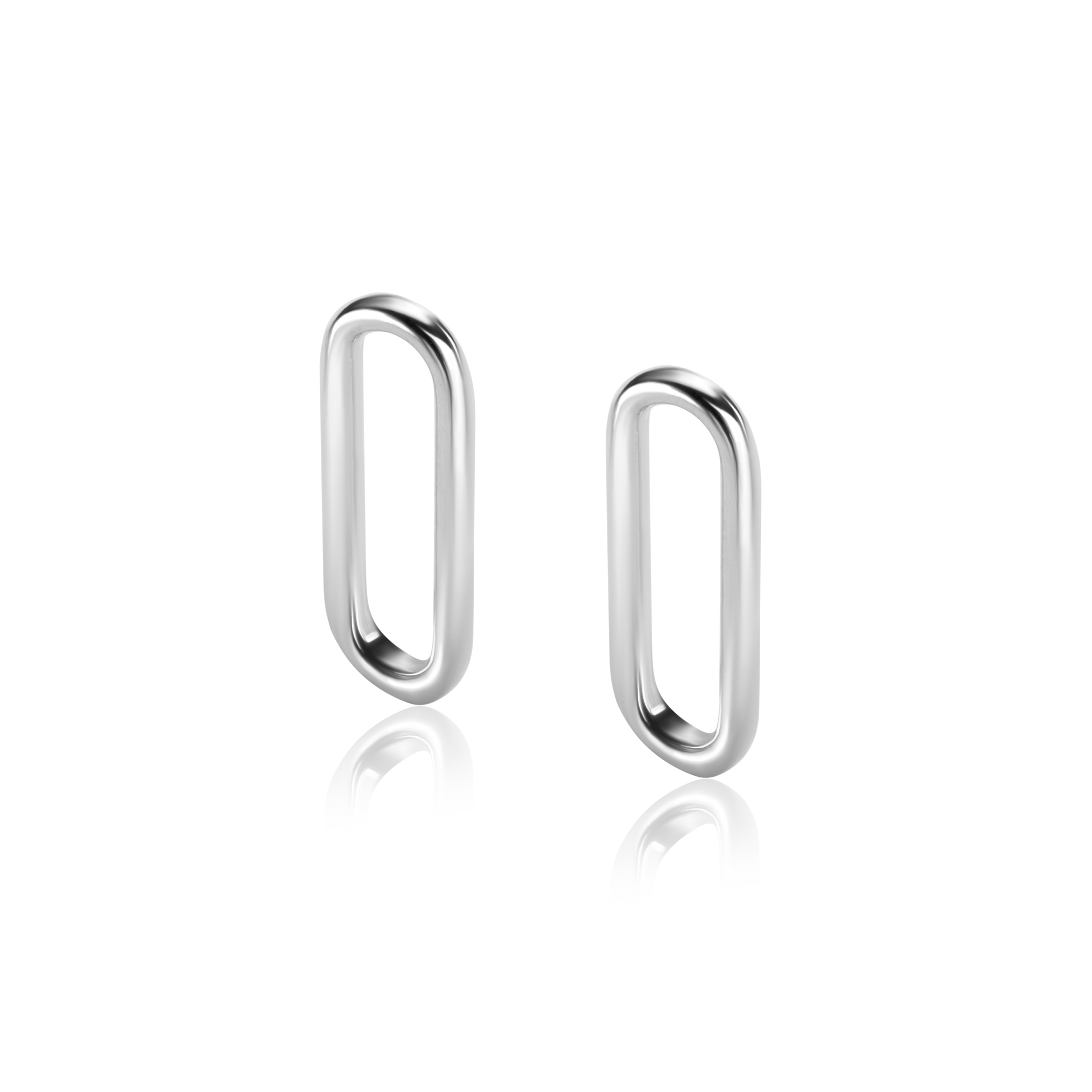 ZINZI zlv. oorbedels paperclip glad 18mm