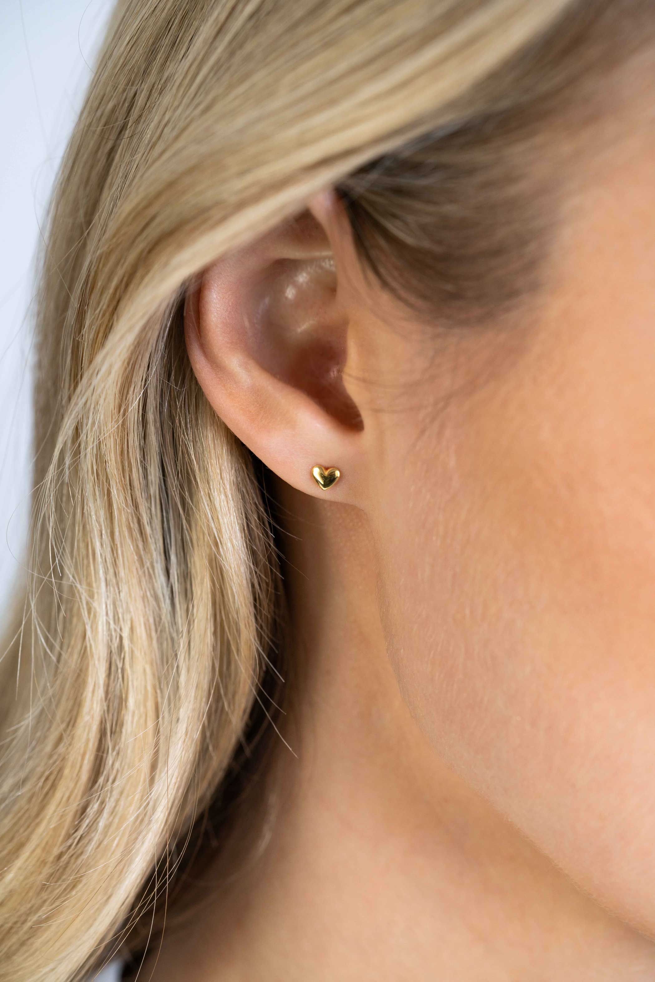 ZINZI zlv. oorknopjes geel verguld hart