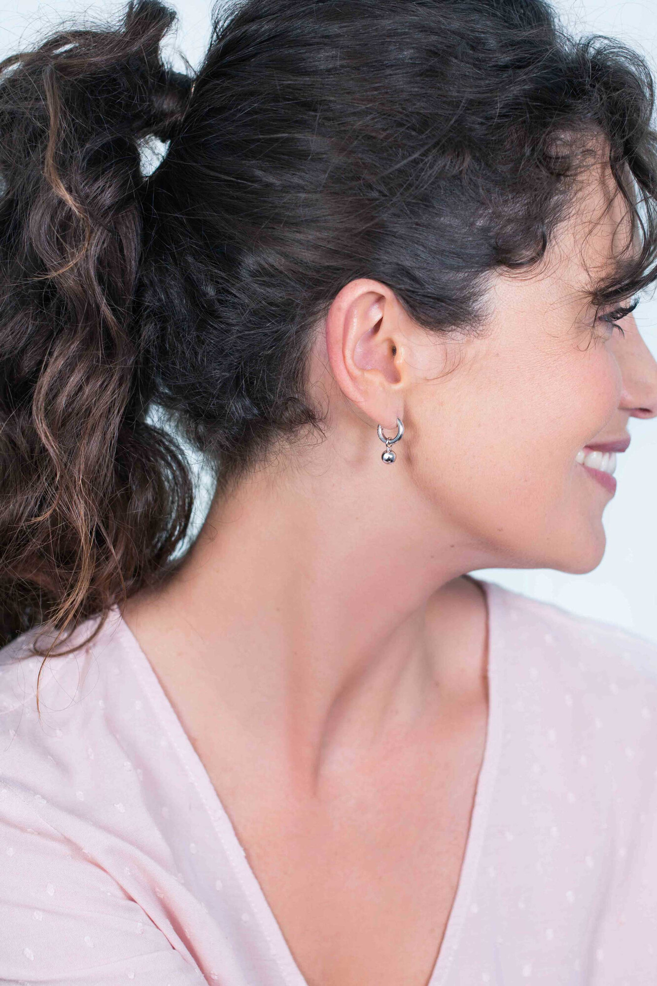 ZINZI silberne Ohrhänger Kugel 6mm ZICH1930