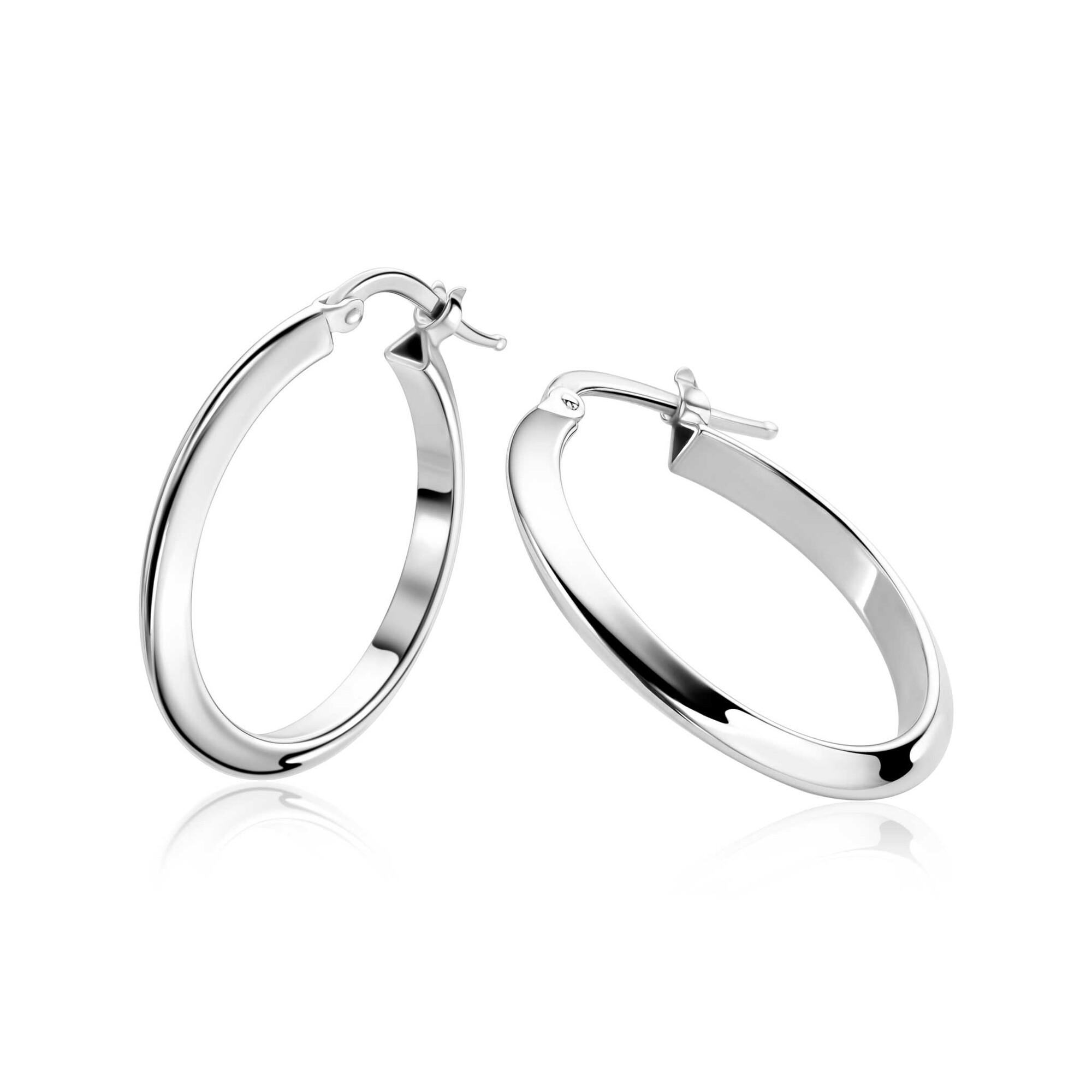 ZINZI zlv. oorringen rond driehoek buis