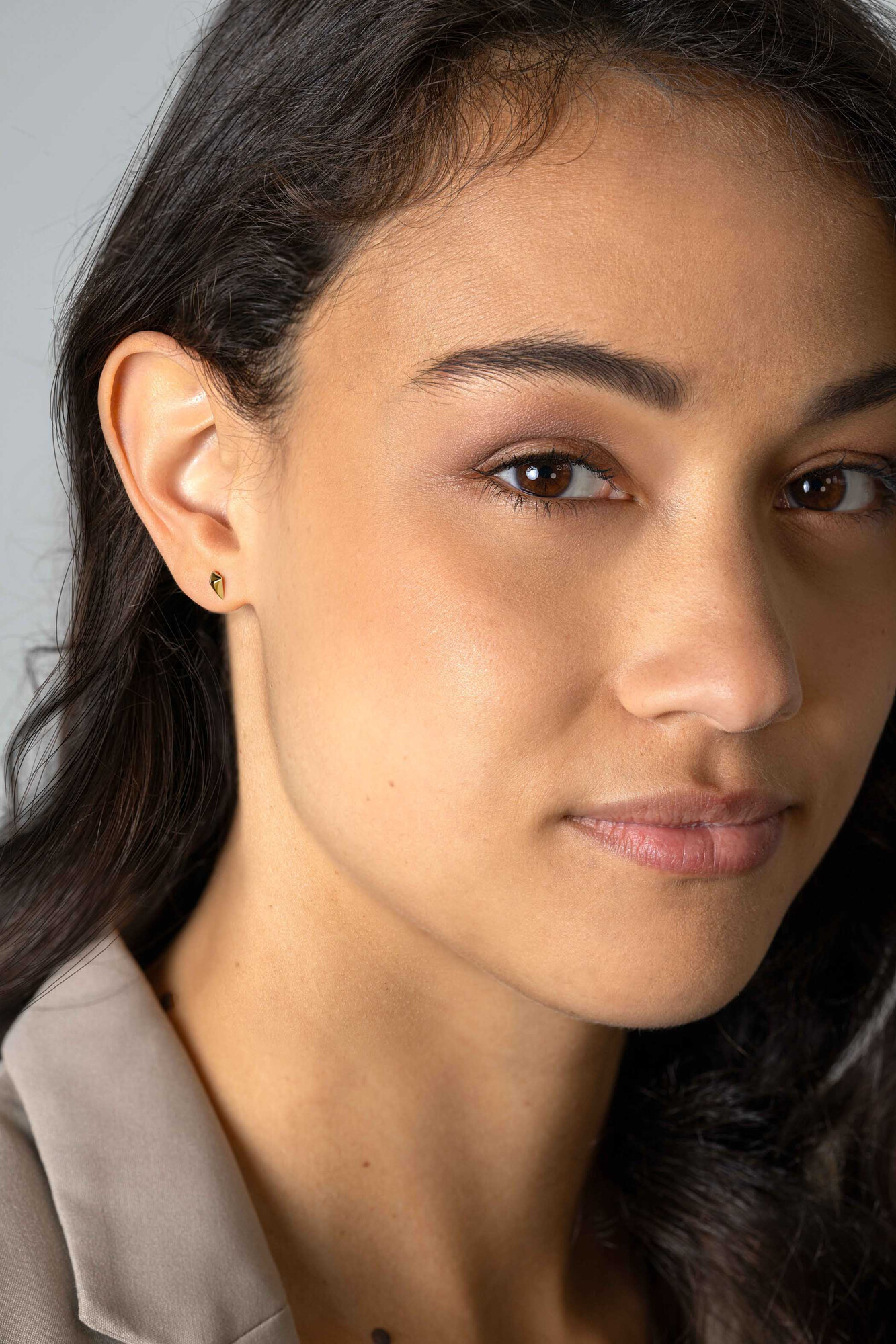 ZINZI zlv. oorknopjes gg.verg. 3-d vliegervorm