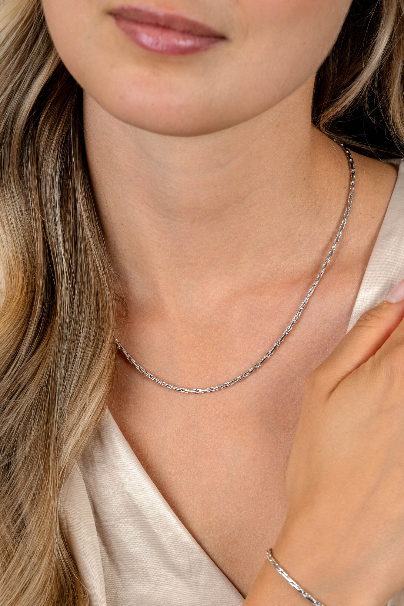 ZINZI Silber Gliederkette, 2,3 mm breit, 43-45 cm ZIC2648