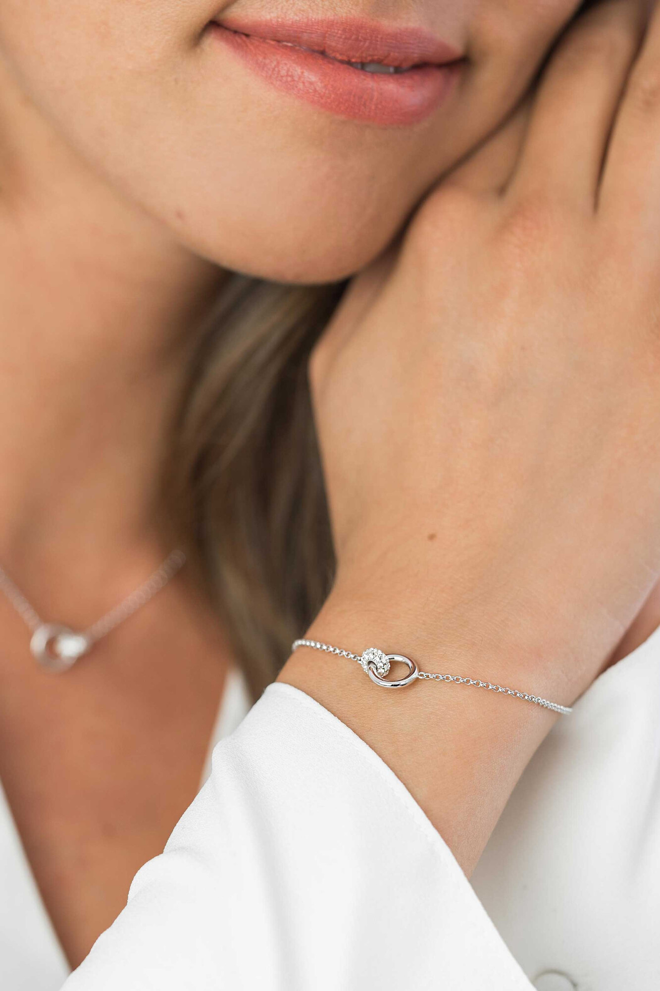 ZINZI silbernes Armband rund weiß ZIA1830