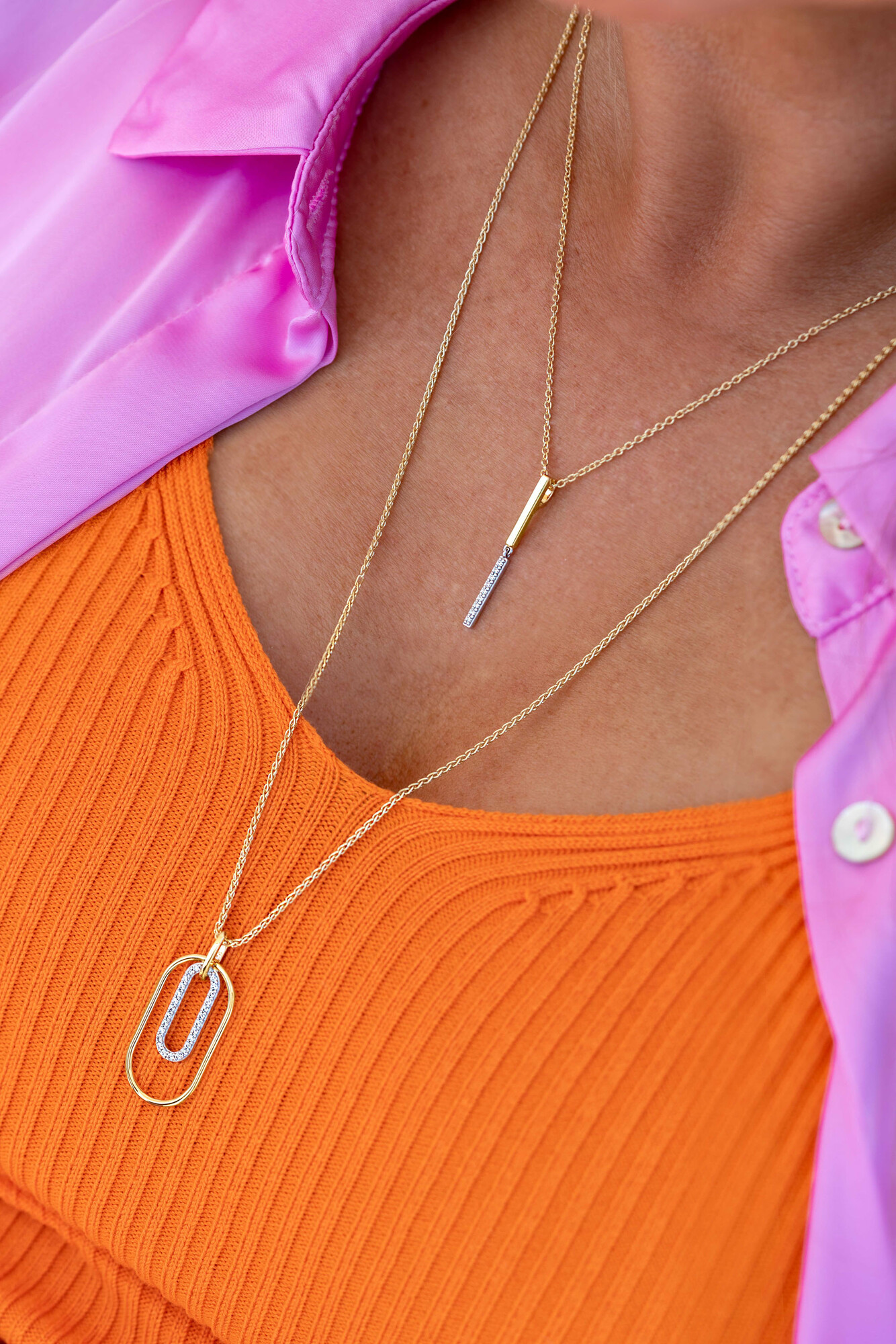 ZINZI zlv. hanger gg.verg. 2 ovaal 1x met zirconia's