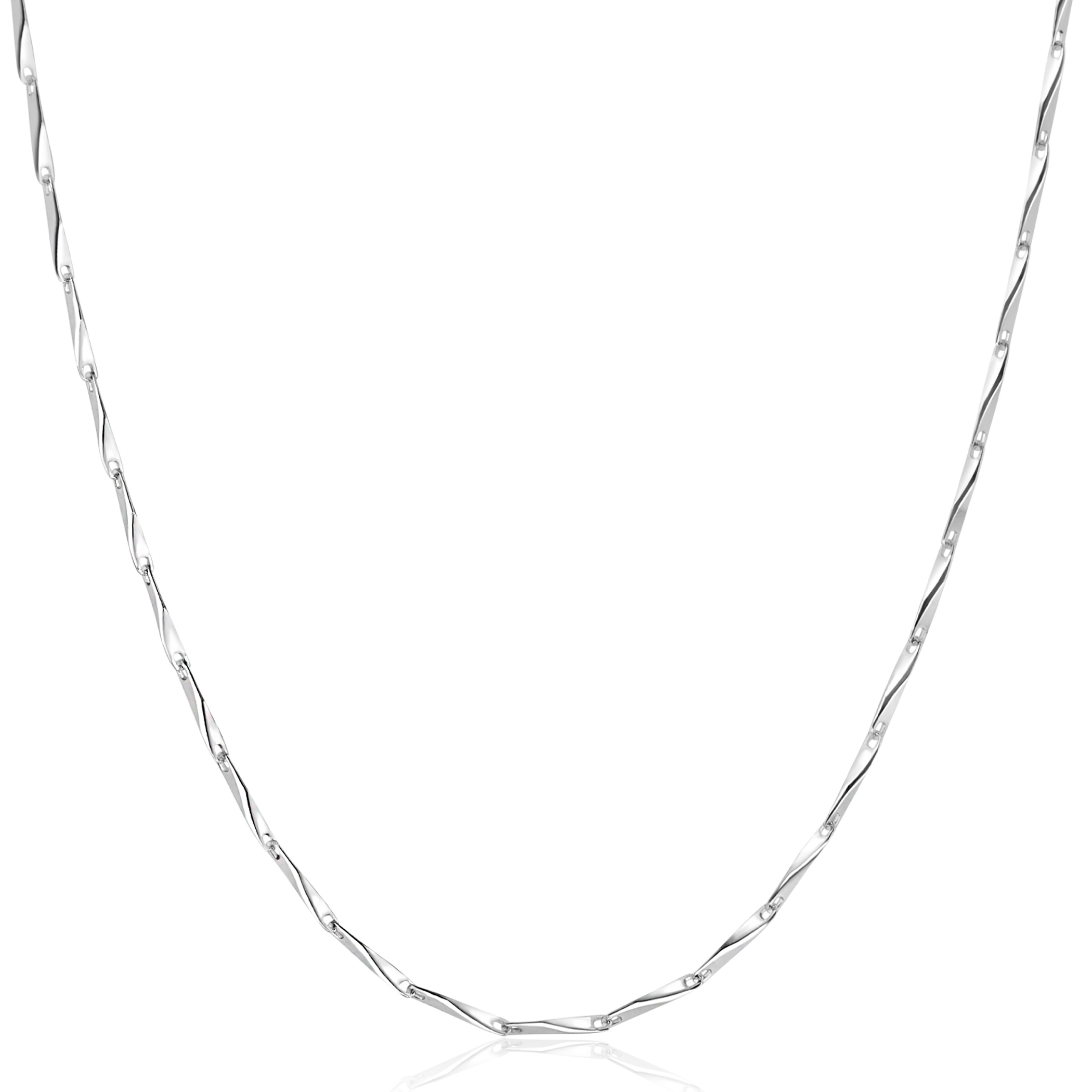 ZINZI zlv. collier met gedraaide schakels 45cm