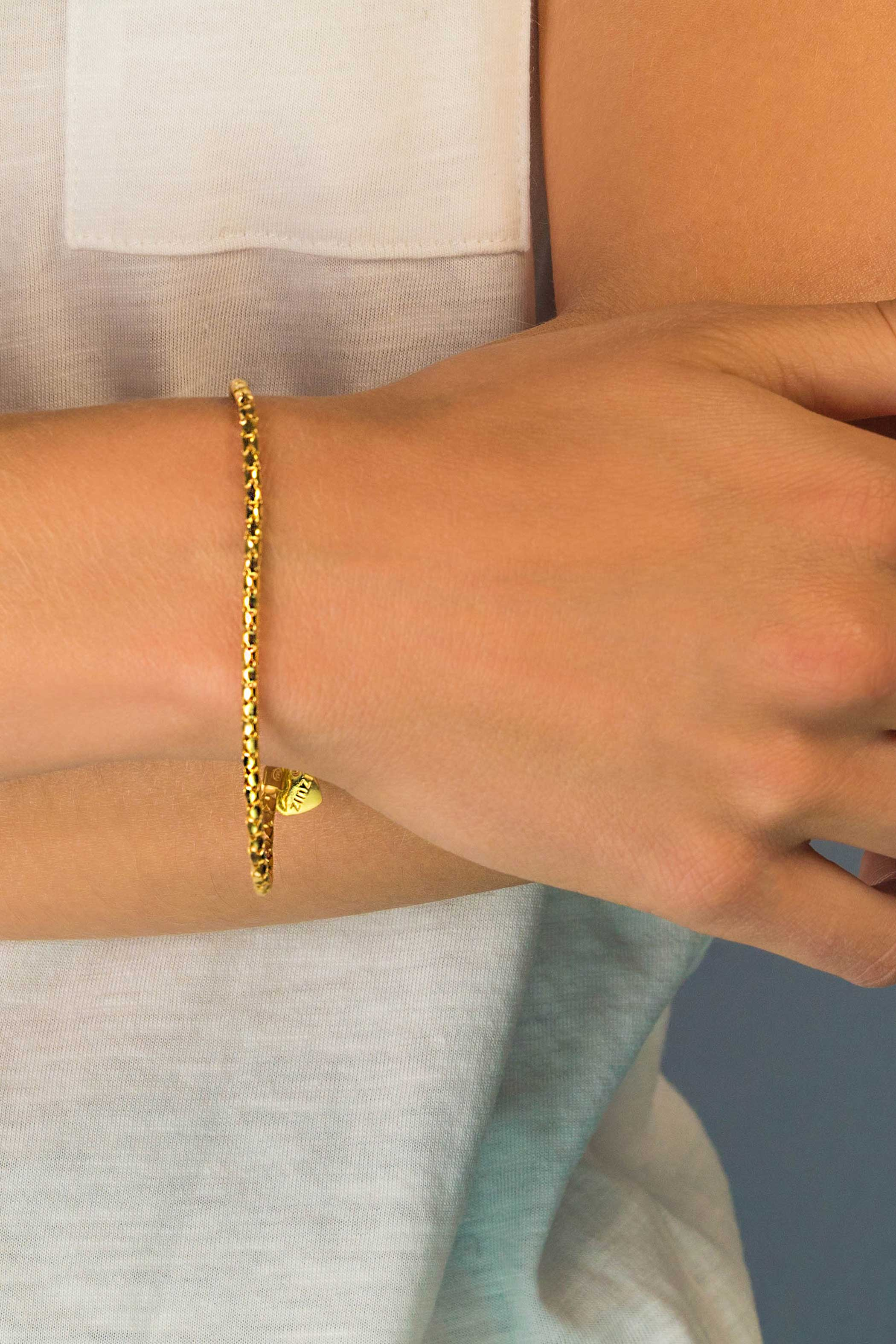 ZINZI silbernes Fantasie Armband gelb vergoldet 19cm ZIA1129G