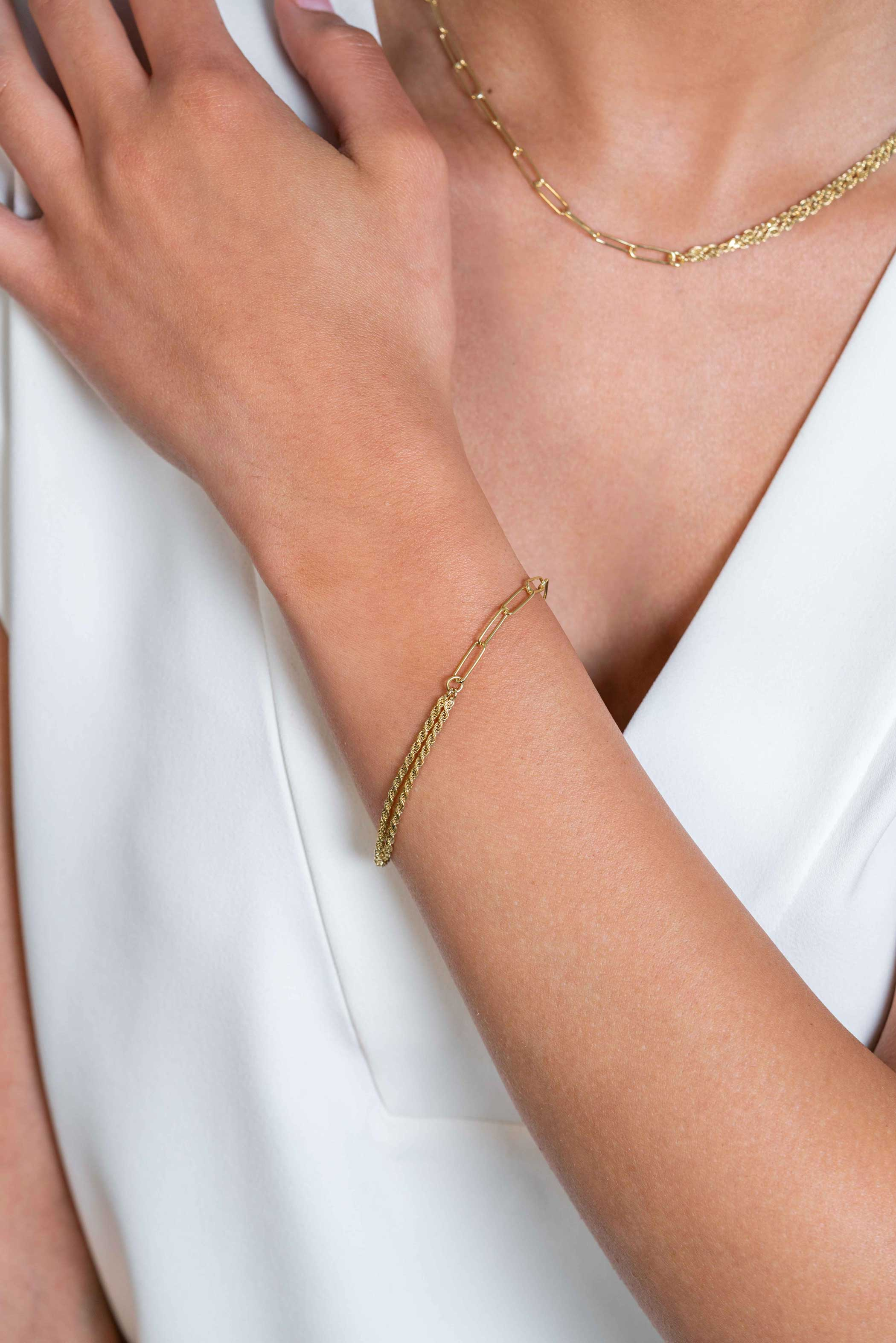 ZINZI zlv. armb.gg.verg. paperclip/koord met t-bar