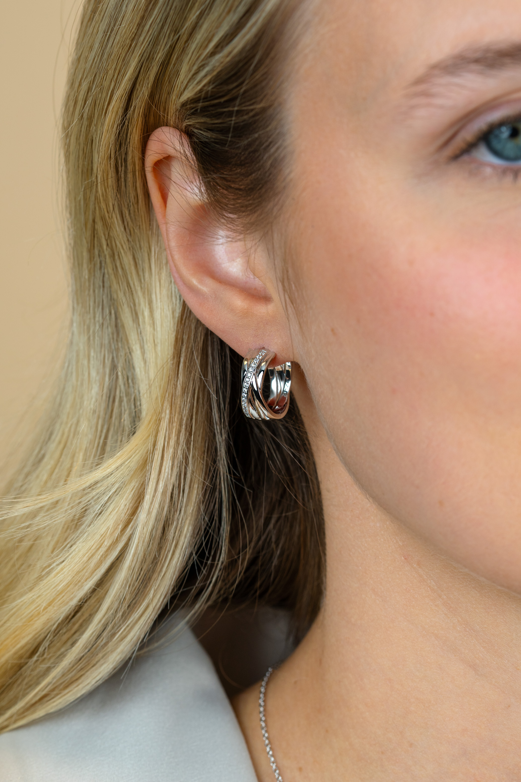 ZINZI zlv. klapcreolen cross-over met zirconia's