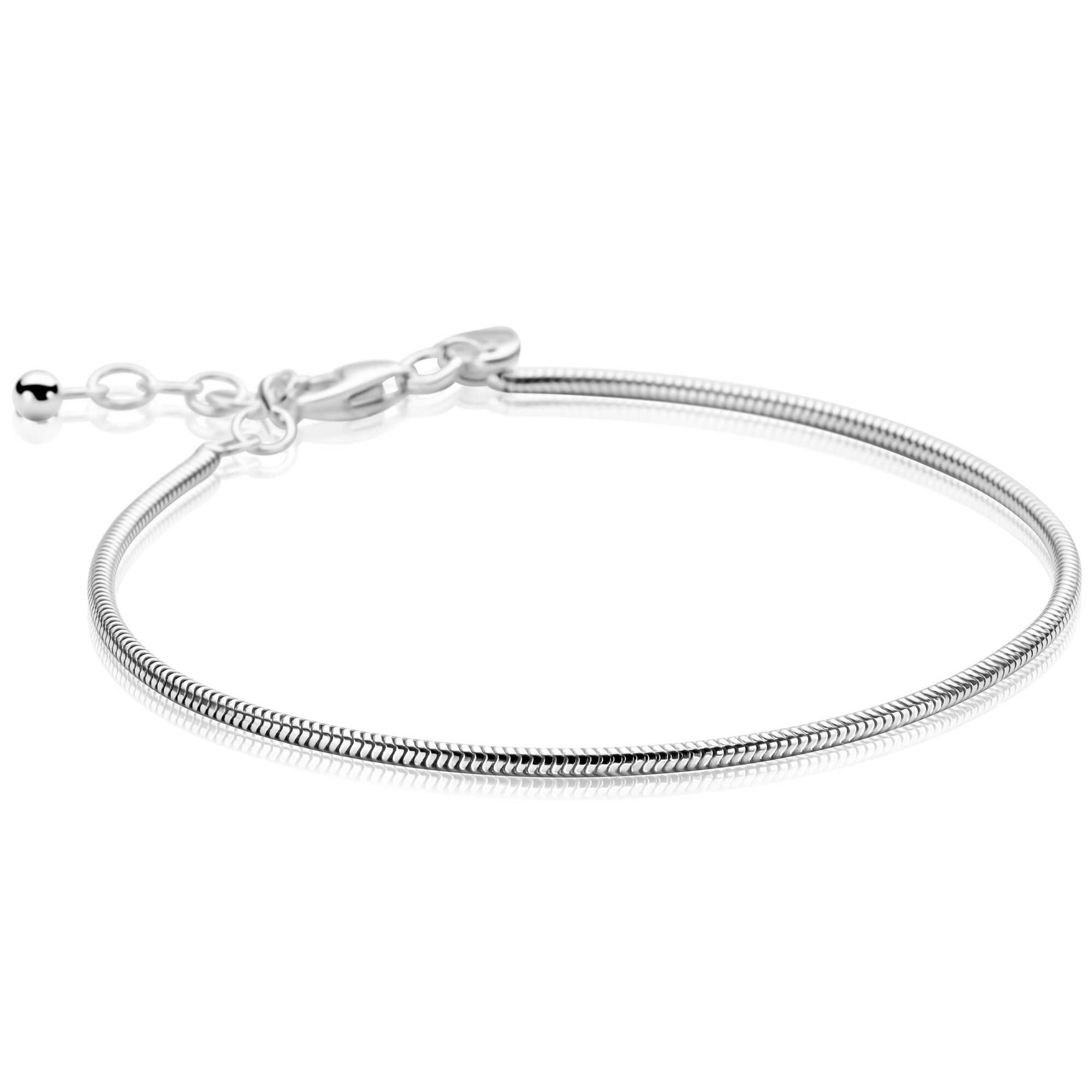 ZINZI zlv. slangen armband rond 1.7mm