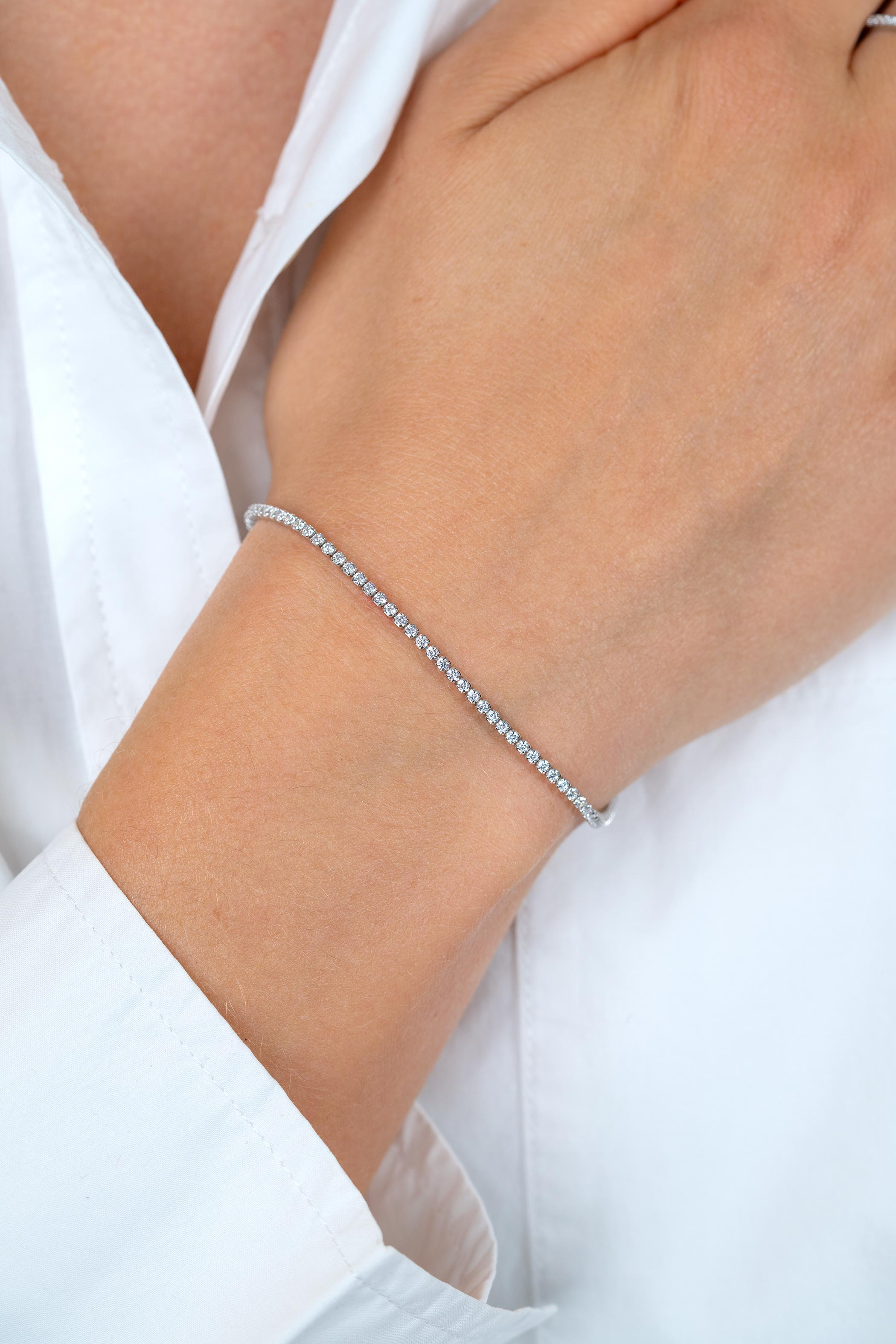 ZINZI zlv. tennisarmband smail zirconia's