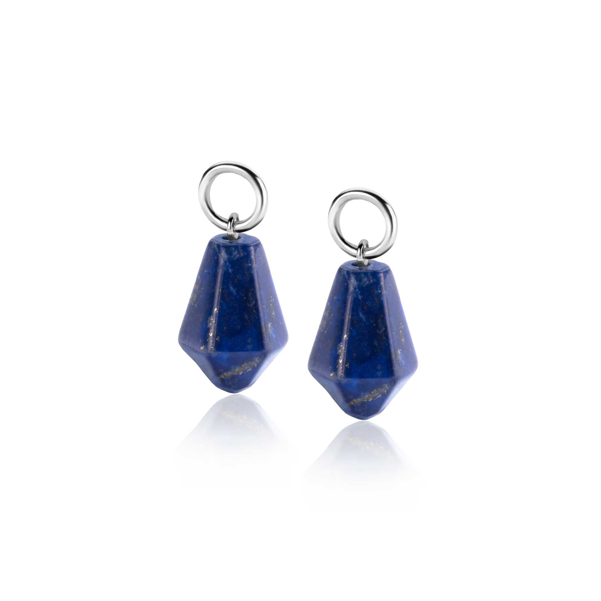 ZINZI zlv. oorbedels pegels lapis lazuli zlv.oog