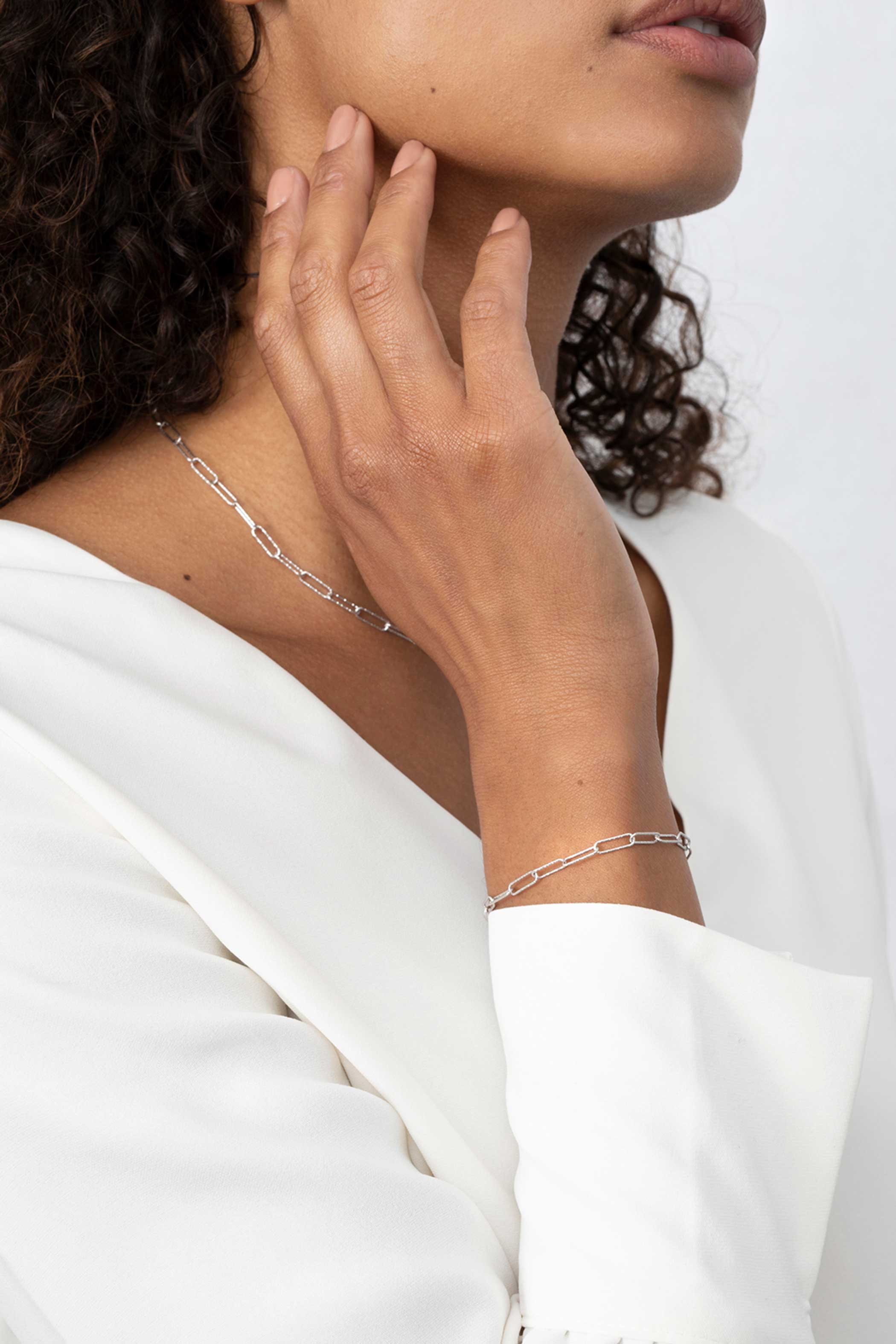 ZINZI silbernes Armband mit trendy paperclip Glieden 3,4mm breit ZIA1992